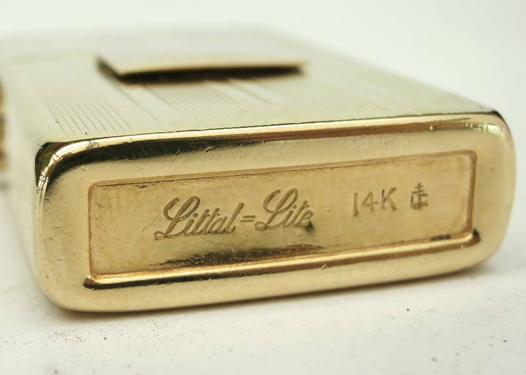 American Rare 14-Karat Littal Lite Flip Pocket Lighter