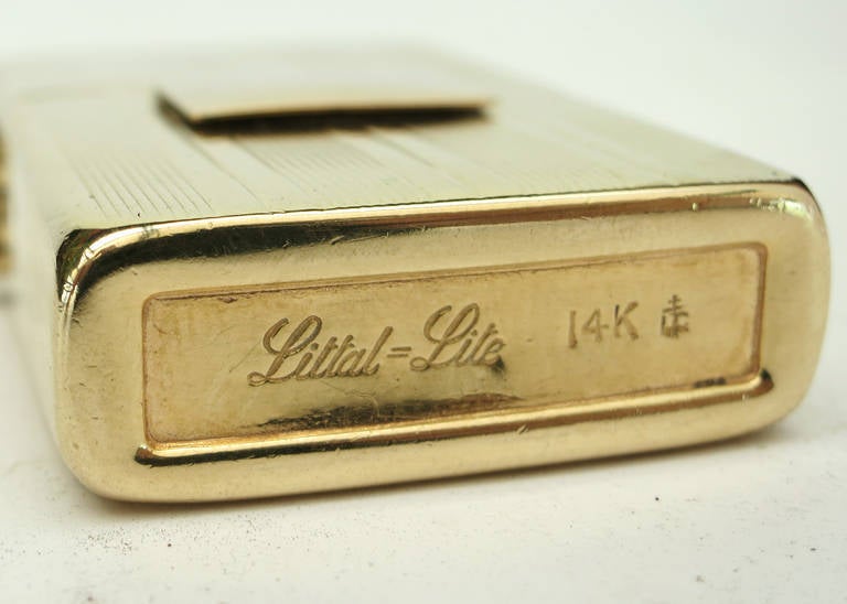American Rare 14-Karat Littal Lite Flip Pocket Lighter
