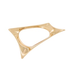 Rare-14 Karat Yellow Gold Mid Century Modernist Brooch by Russell Seacrest