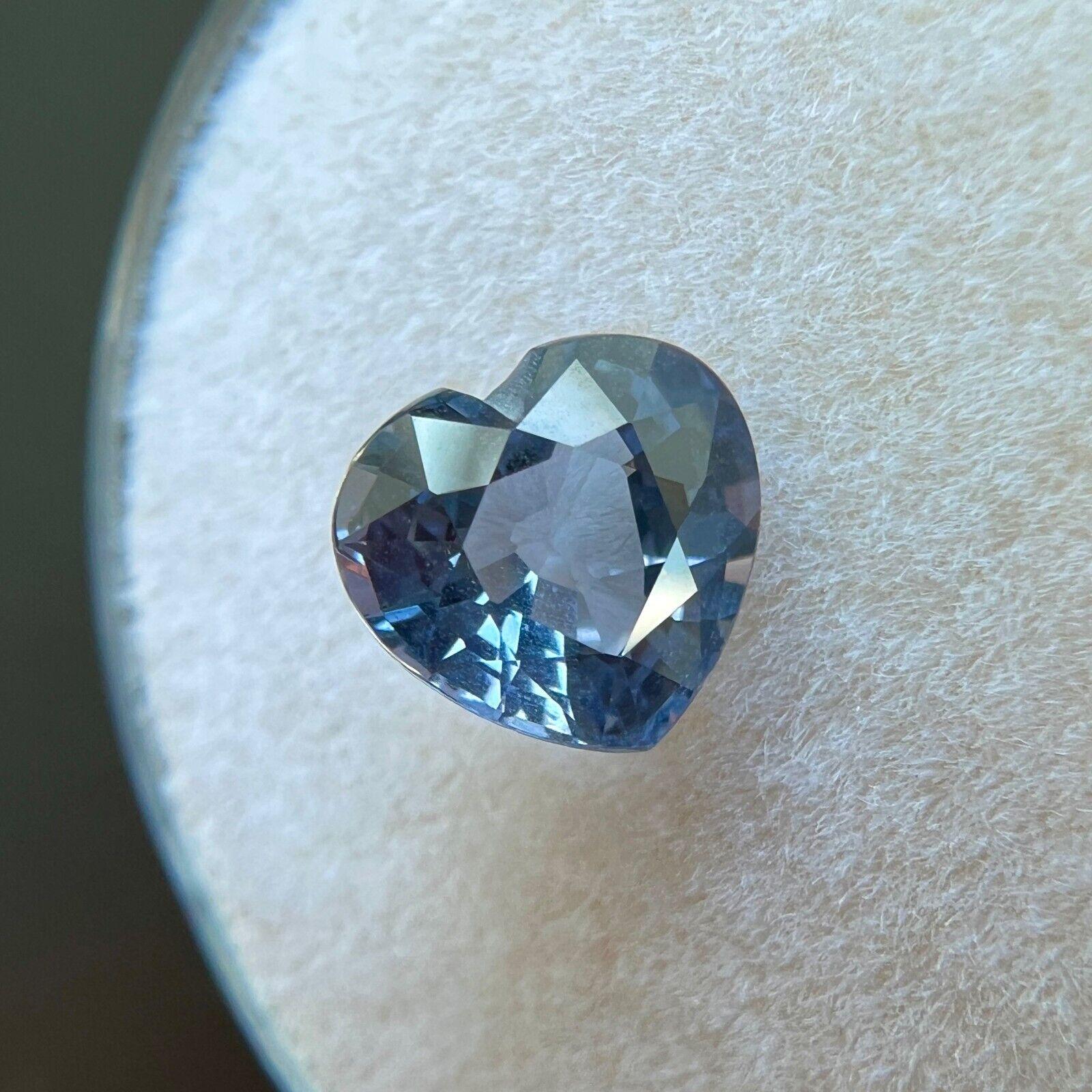 Seltene 1,44ct Farbwechsel Spinell Gra Certified Titanium Heart Cut Edelstein 7x6,7mm im Angebot 1