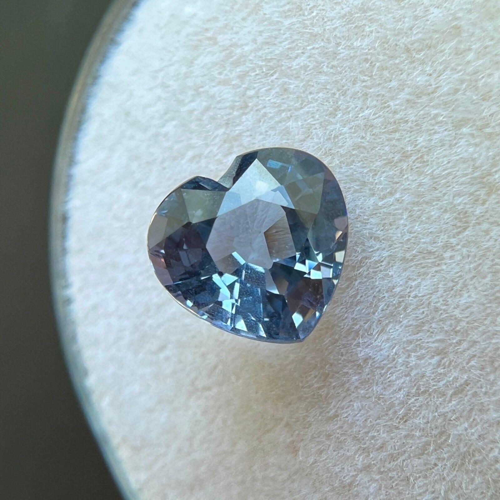 Seltene 1,44ct Farbwechsel Spinell Gra Certified Titanium Heart Cut Edelstein 7x6,7mm im Angebot 3