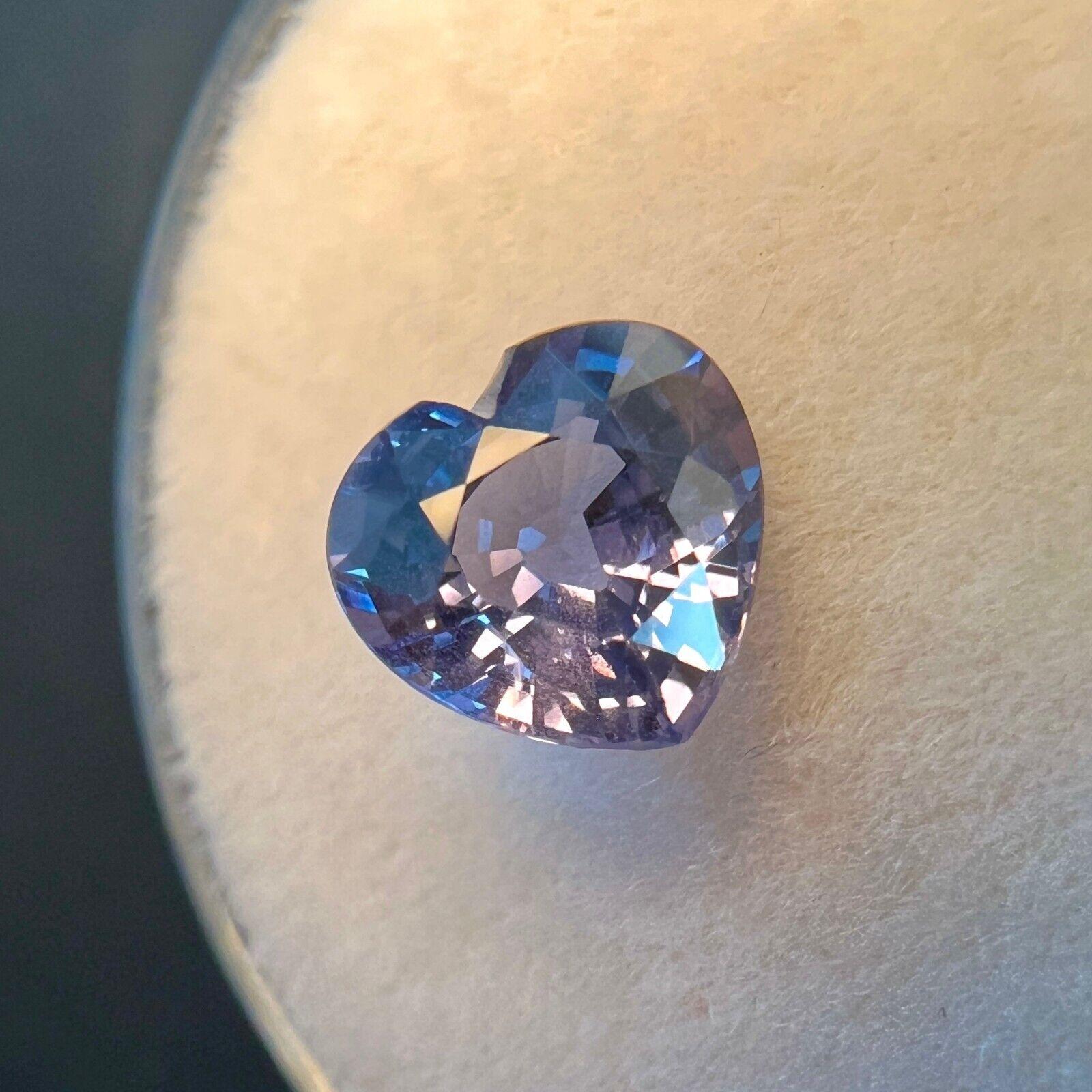 Rare 1.44Ct Colour Change Spinel GRA Certified Titanium Heart Cut Gem In New Condition For Sale In Birmingham, GB