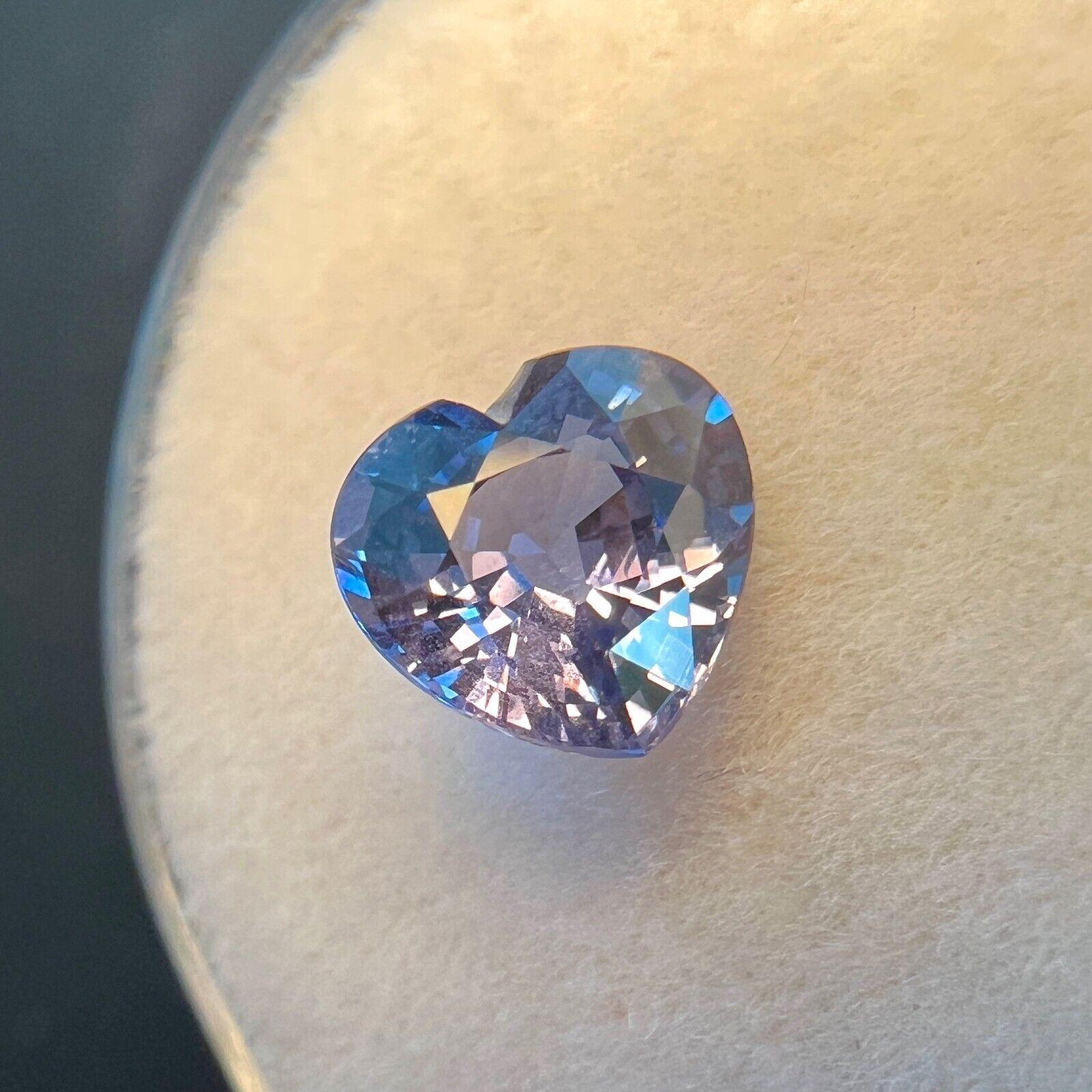 Rare 1.44Ct Colour Change Spinel GRA Certified Titanium Heart Cut Gem For Sale 1