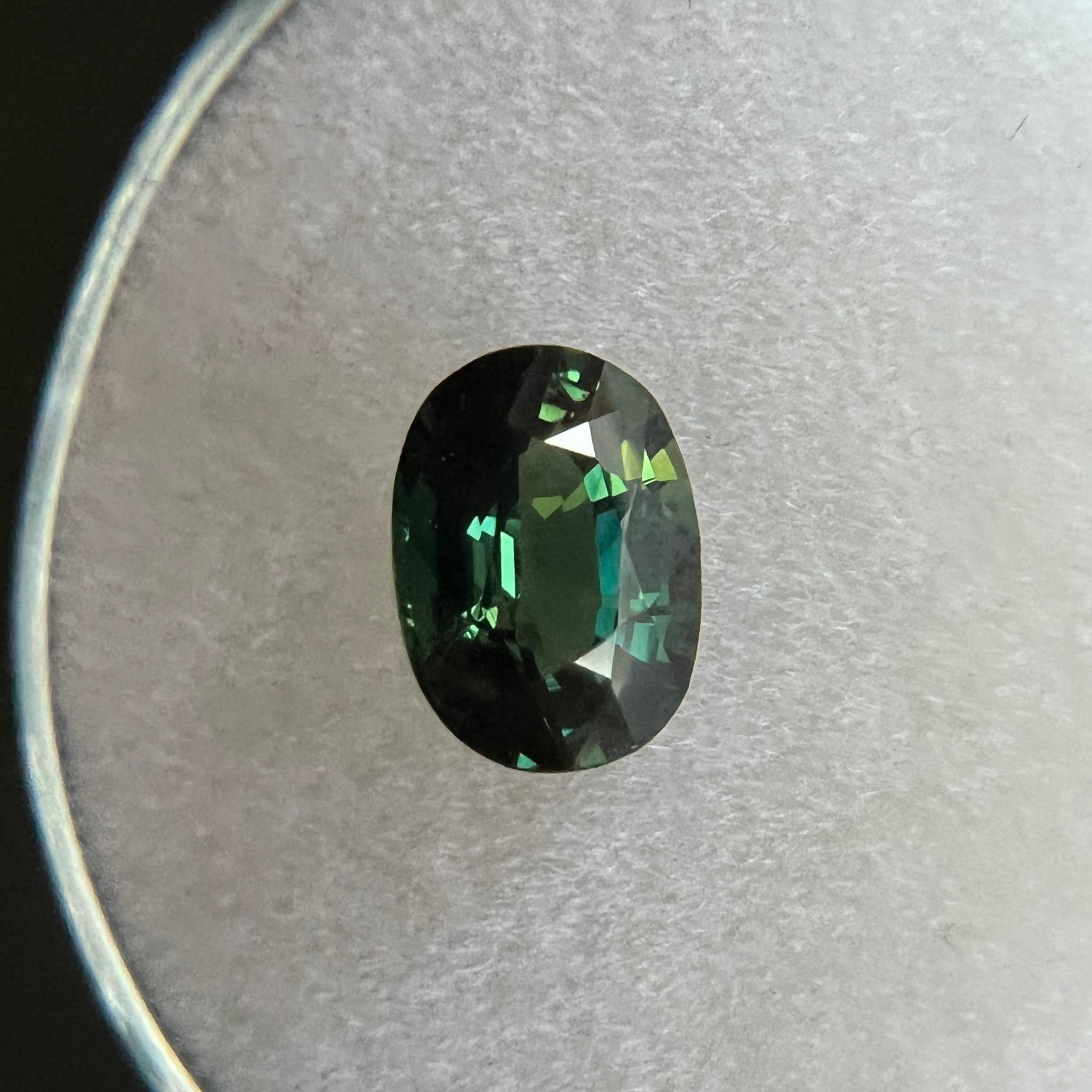 Rare Natural Greenish Yellow Blue Parti-Colour Australian Sapphire Gemstone.

1.47 Carat with a beautiful and unique greenish yellow blue colour and excellent clarity, a very clean stone with only some small natural inclusions visible when looking