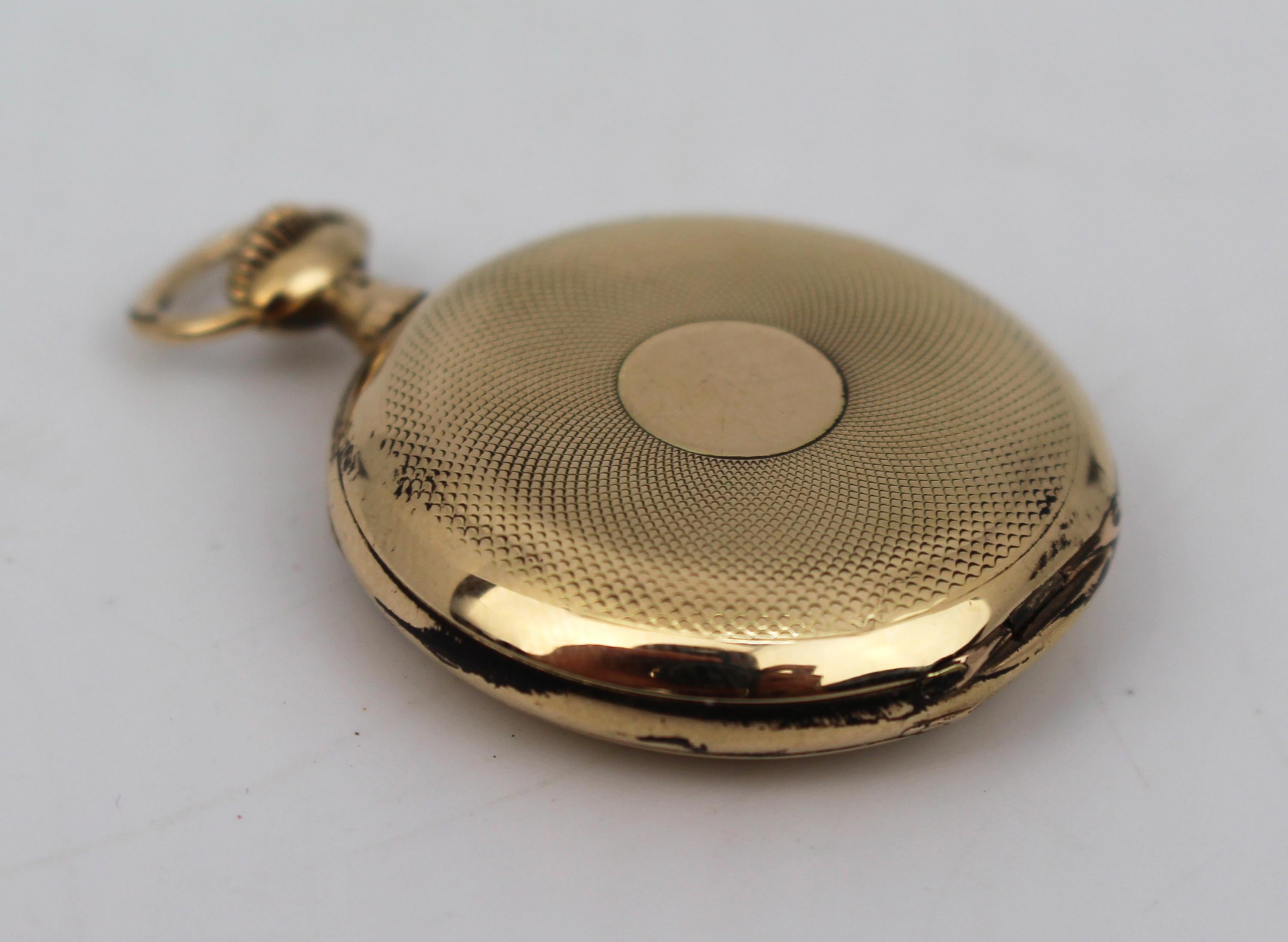 Rare montre de poche en or 14ct par August Ericsson, St Petersburg, circa 1890 en vente 1