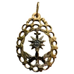 Rare 14k Yellow Gold Religious Pendant