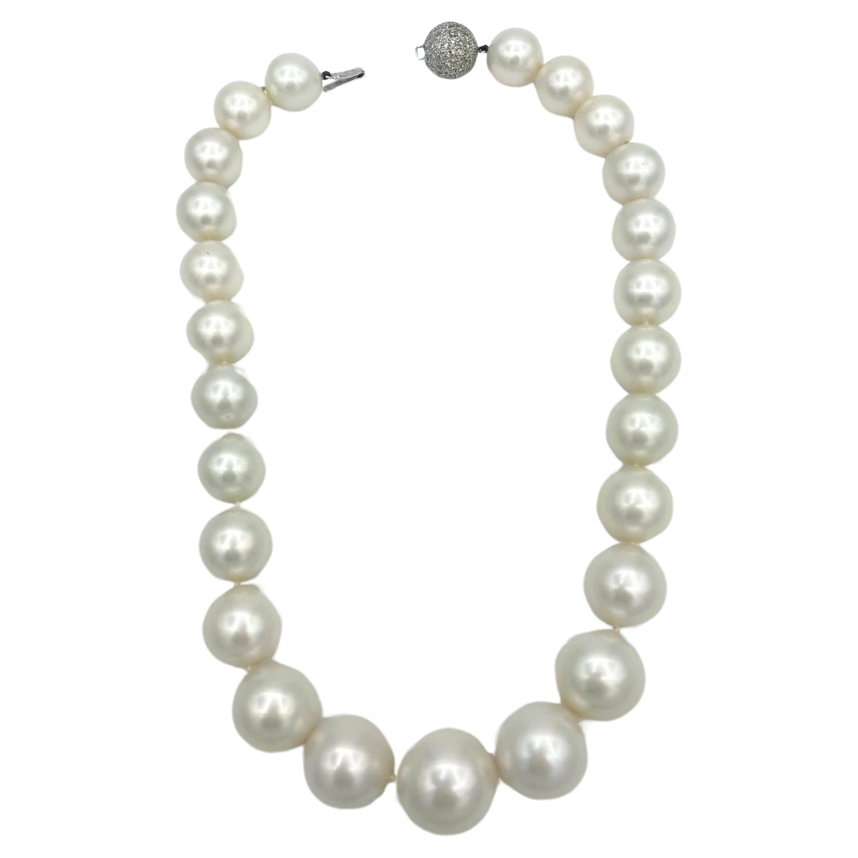 Rare 15-20mm South Sea Pearl Necklace For Sale