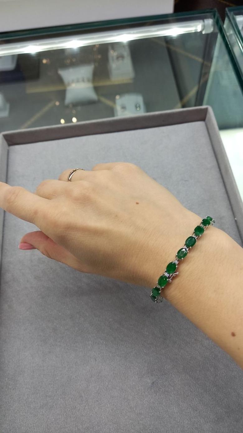 emerald green tennis bracelet