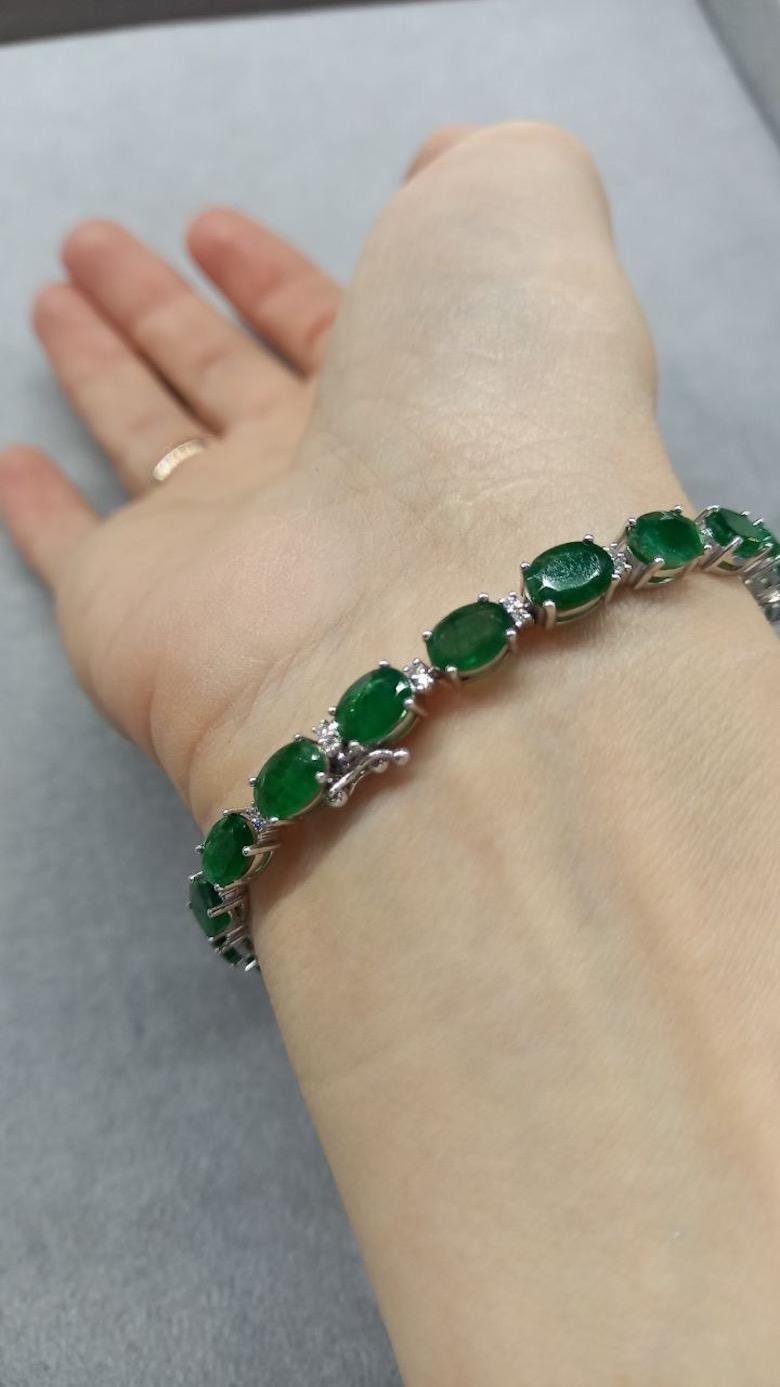 green emerald tennis bracelet
