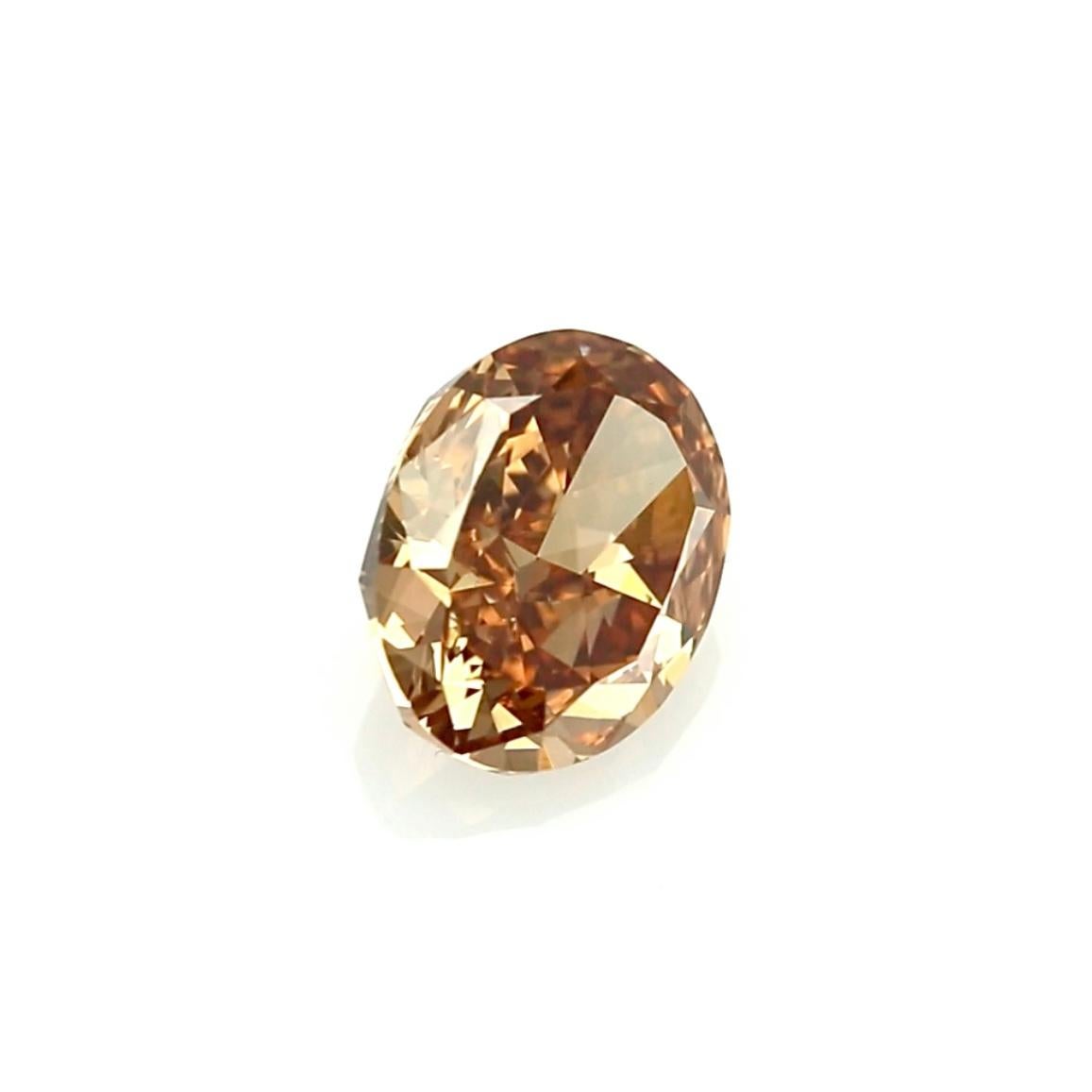 Rare 1.51 Carat Fancy Deep Brown-Orange Diamond – GIA Certified For Sale 5