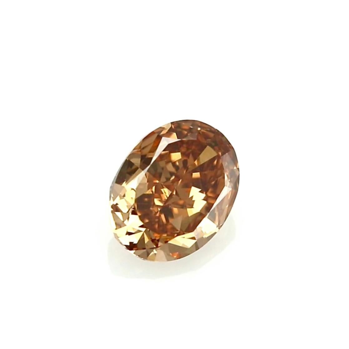 Rare 1.51 Carat Fancy Deep Brown-Orange Diamond – GIA Certified For Sale 6