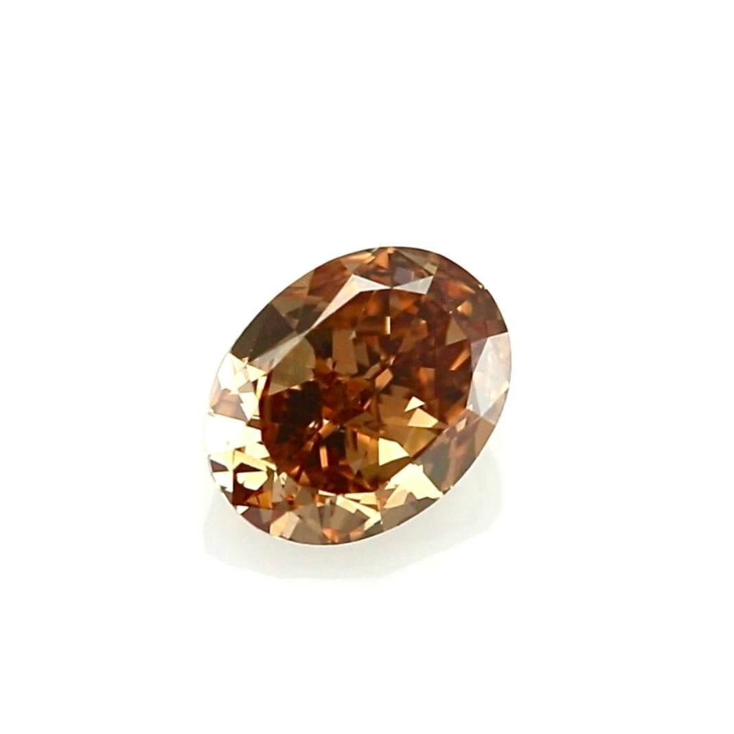 Rare 1.51 Carat Fancy Deep Brown-Orange Diamond – GIA Certified For Sale 7