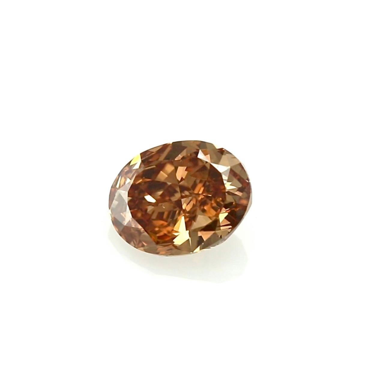 Rare 1.51 Carat Fancy Deep Brown-Orange Diamond – GIA Certified In New Condition For Sale In Ramat Gan, IL