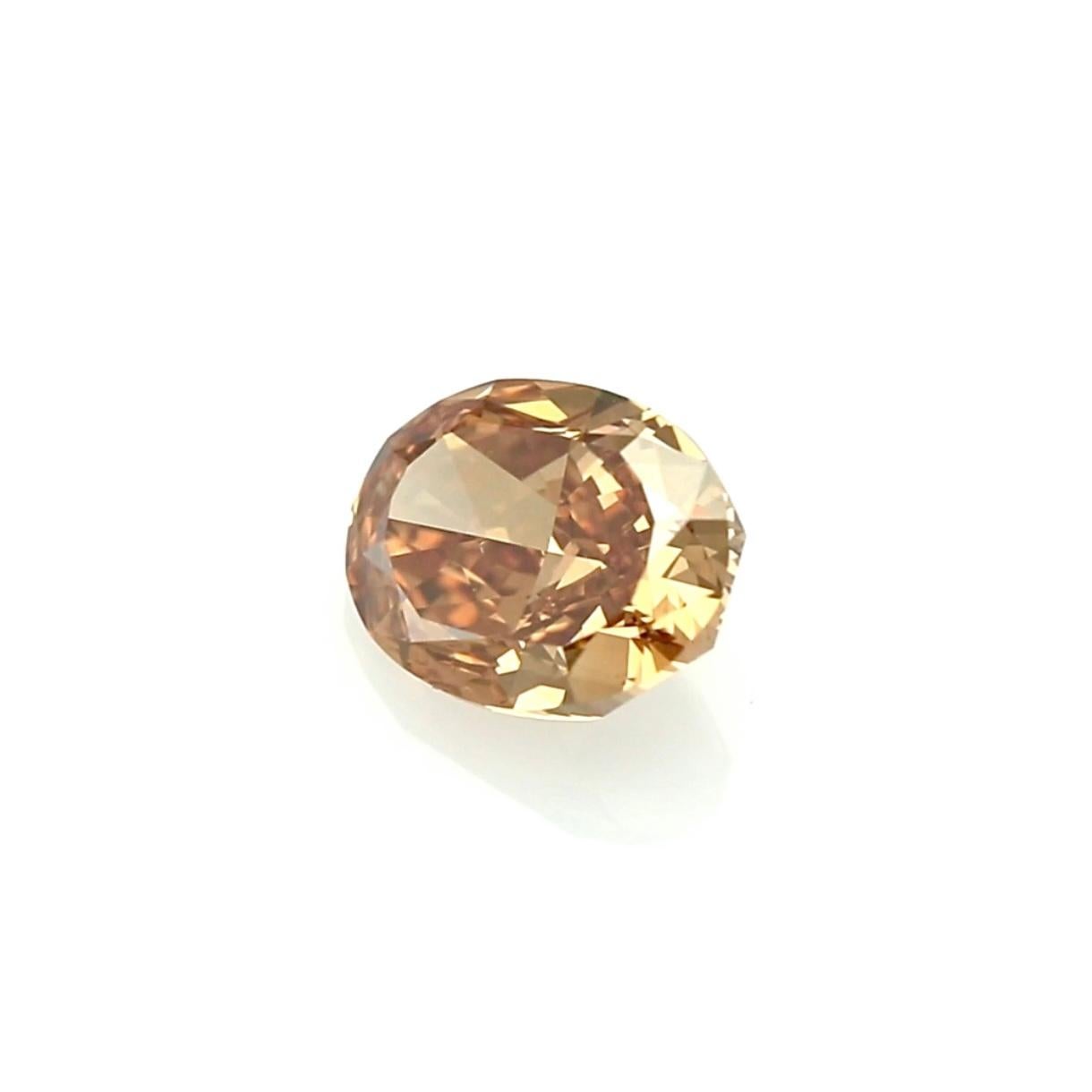 Women's or Men's Rare 1.51 Carat Fancy Deep Brown-Orange Diamond – GIA Certified For Sale