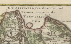 Rare 1670 Map of Tartary by Richard Blome after Sanson, Hand-colored Engraving