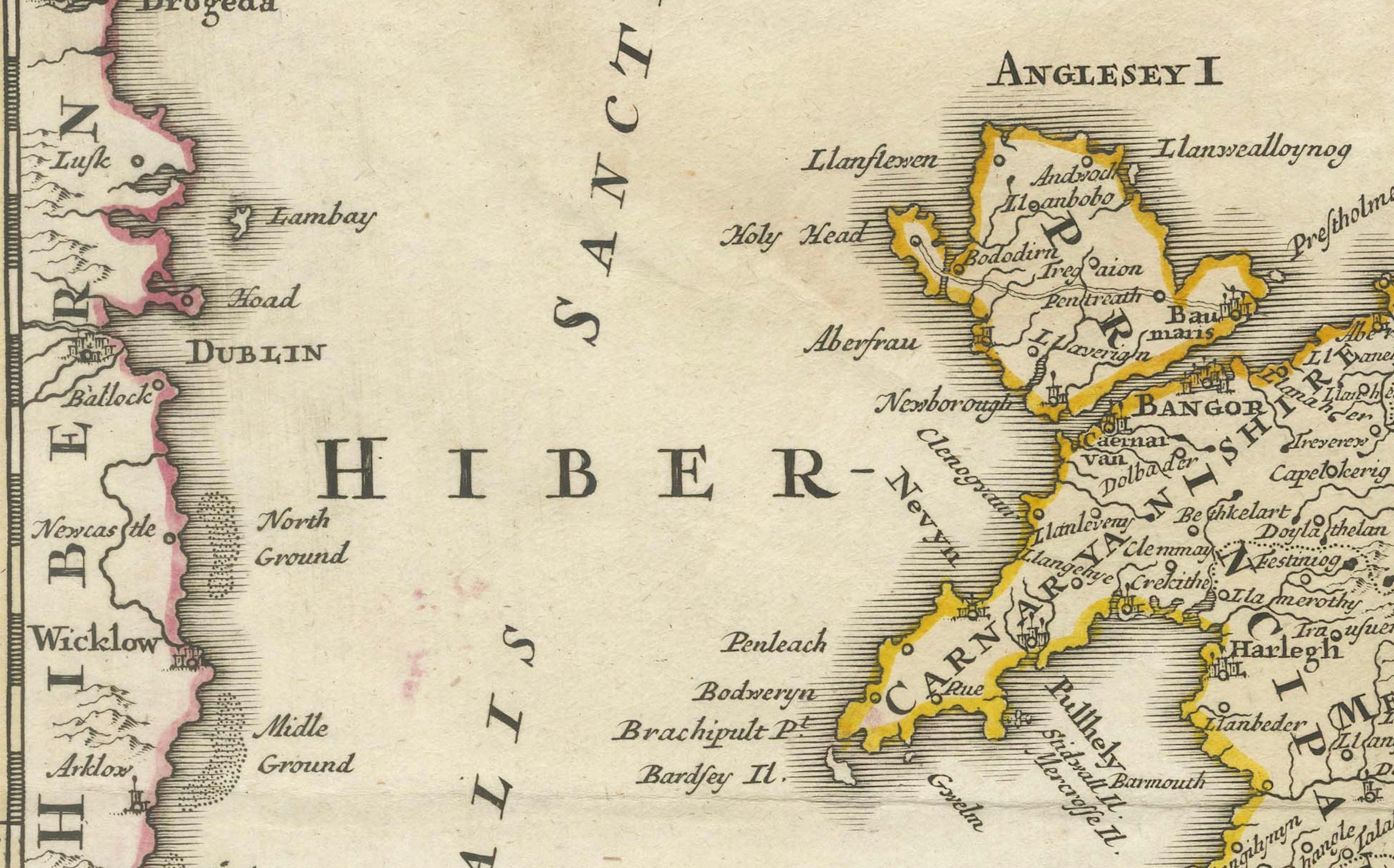 Engraved Rare 1690 Map of England by Nicolaes Visscher II – Heptarchy Depicted For Sale