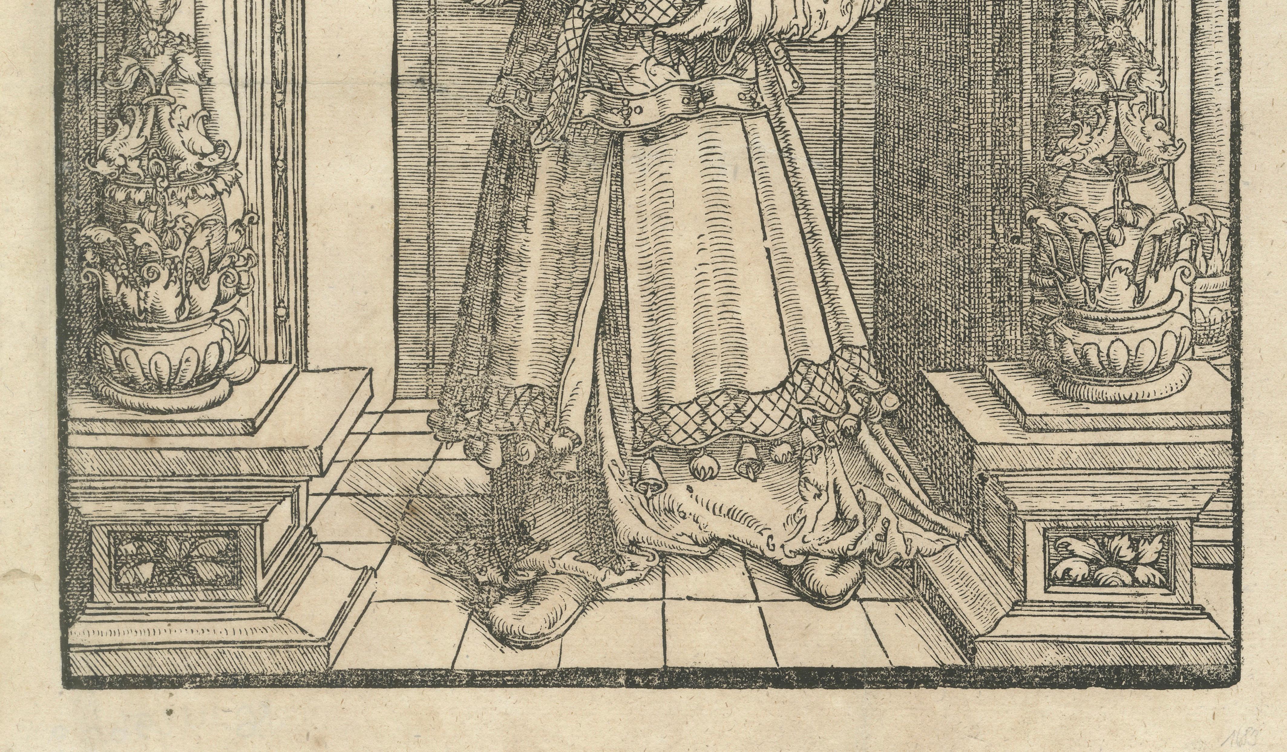 Rare 16th Century Biblical Woodcut of Aaron the High Priest, c.1560–1580