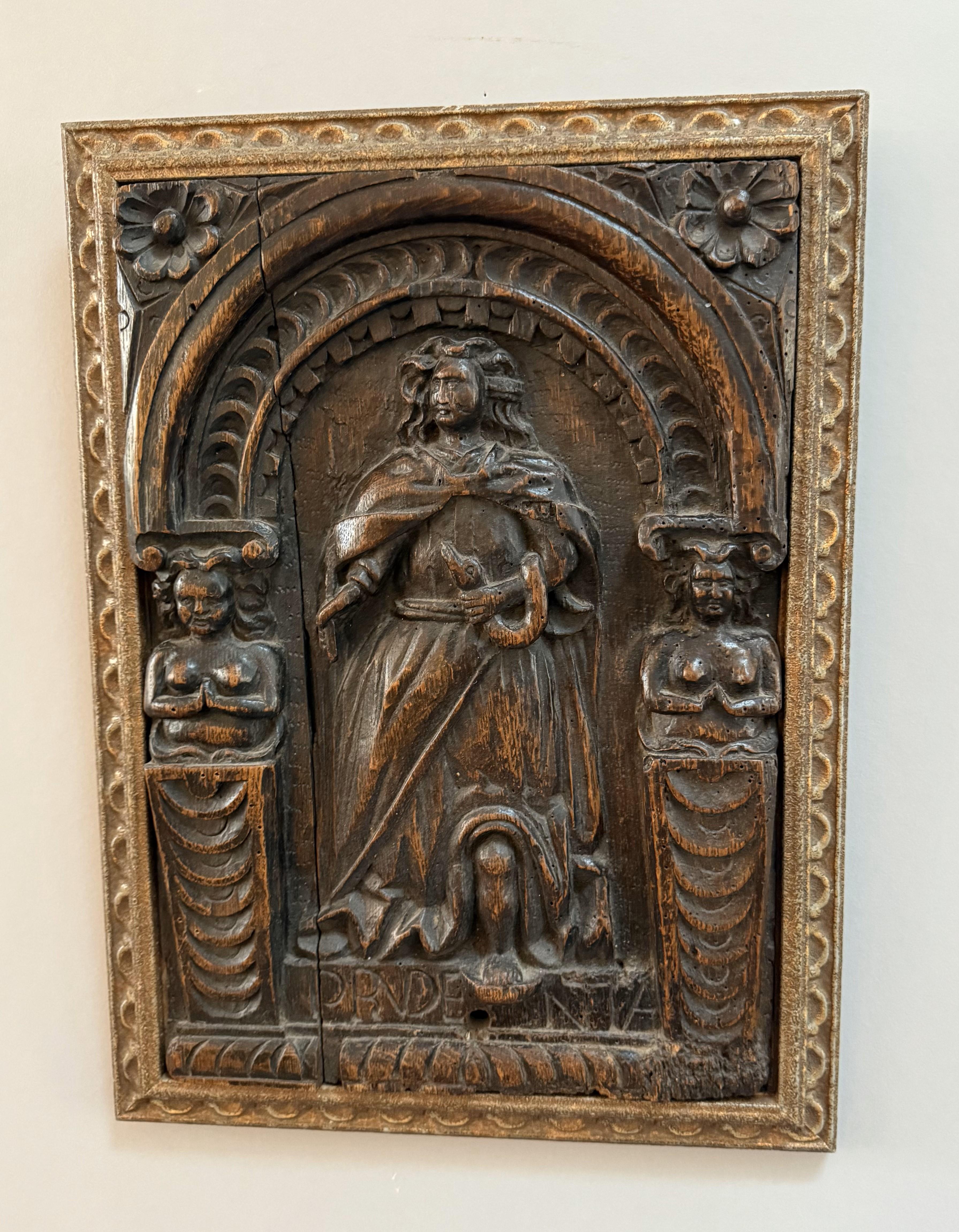 Rare 16th Century French Carving Depicting Prudentia For Sale 3