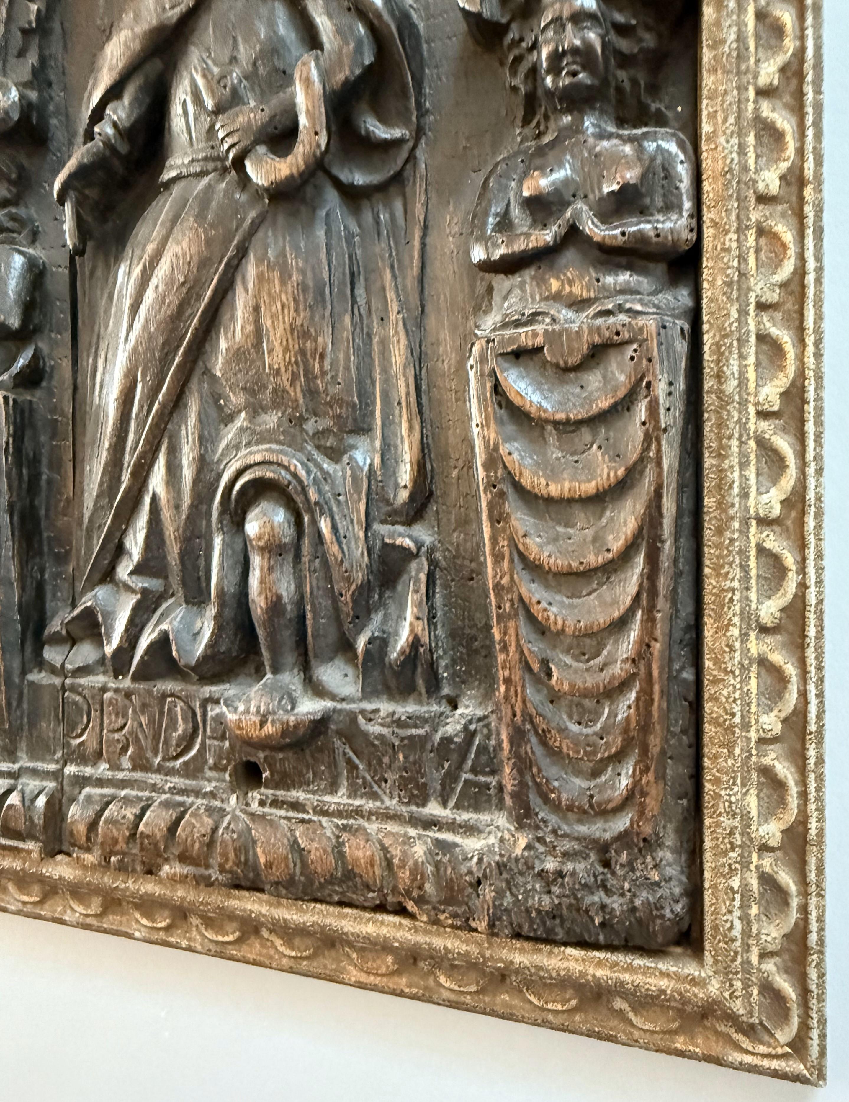 Rare 16th Century French Carving Depicting Prudentia For Sale 2