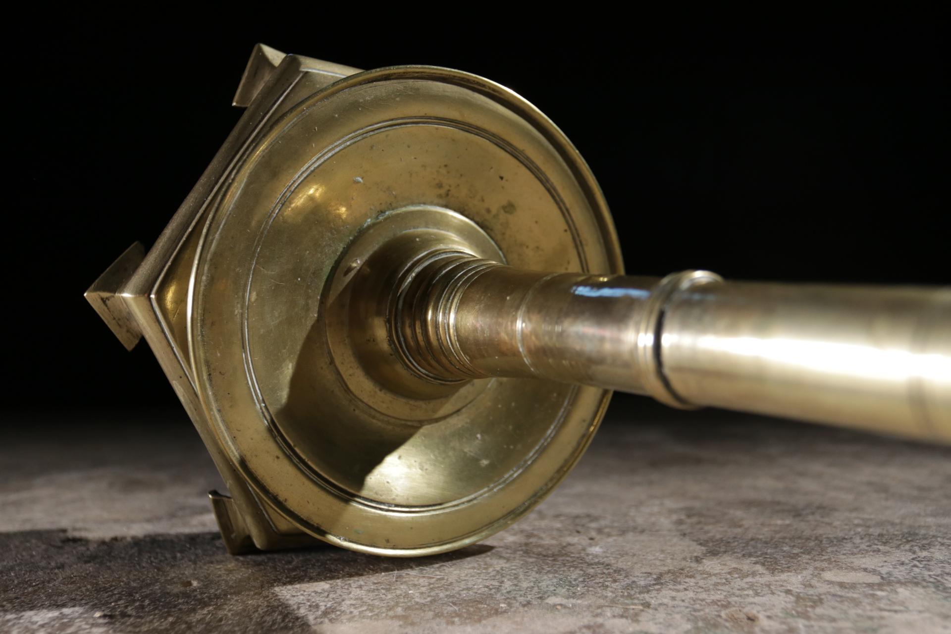 Rare 16th Century Large Brass Pricket-Candlestick 5