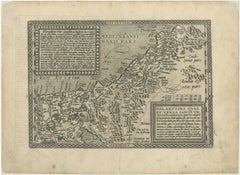 Rare 16th Century Map of the Holy Land and Palestine by Matthias Quad, ca.1599