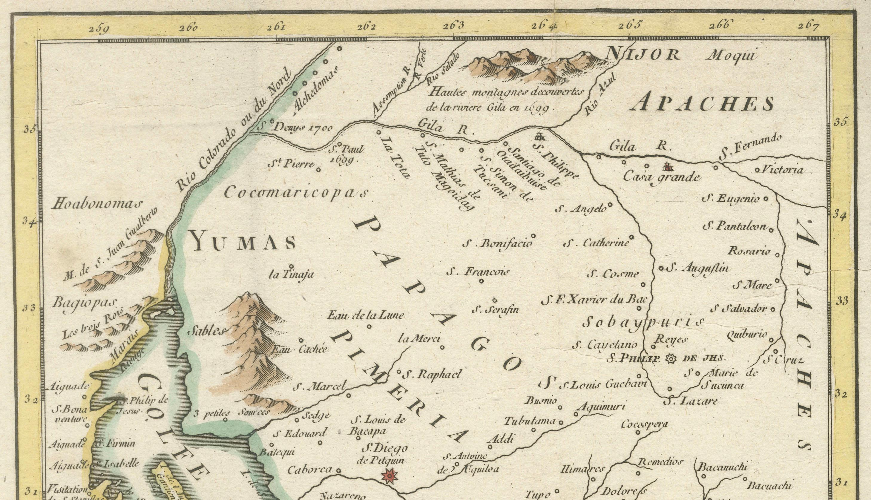 Rare 1757 Jesuit Map of California and Baja, Dedicated to the King of Spain In Good Condition For Sale In Langweer, NL