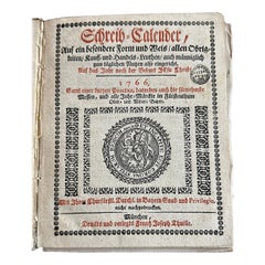 Raro Schreib-Kalender bavarese del 1766 - Annotato con note contemporanee