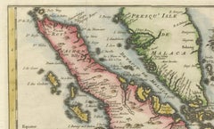 Rare 1770 Bellin Map of Sumatra with Stunning Decorative Cartouches