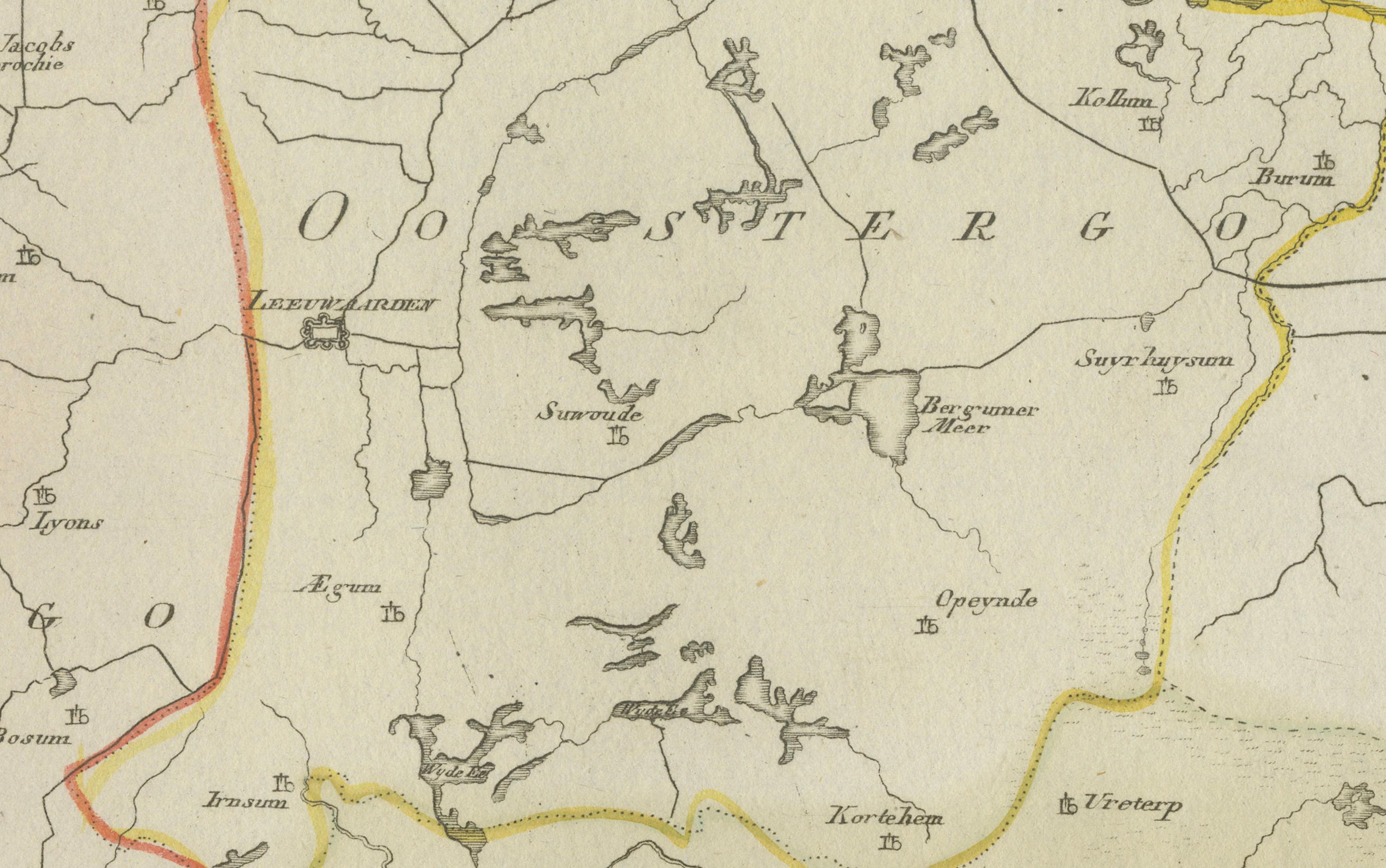 Inciso Rara mappa della provincia della Frisia del 1791 di von Reilly, Paesi Bassi, XVIII secolo in vendita