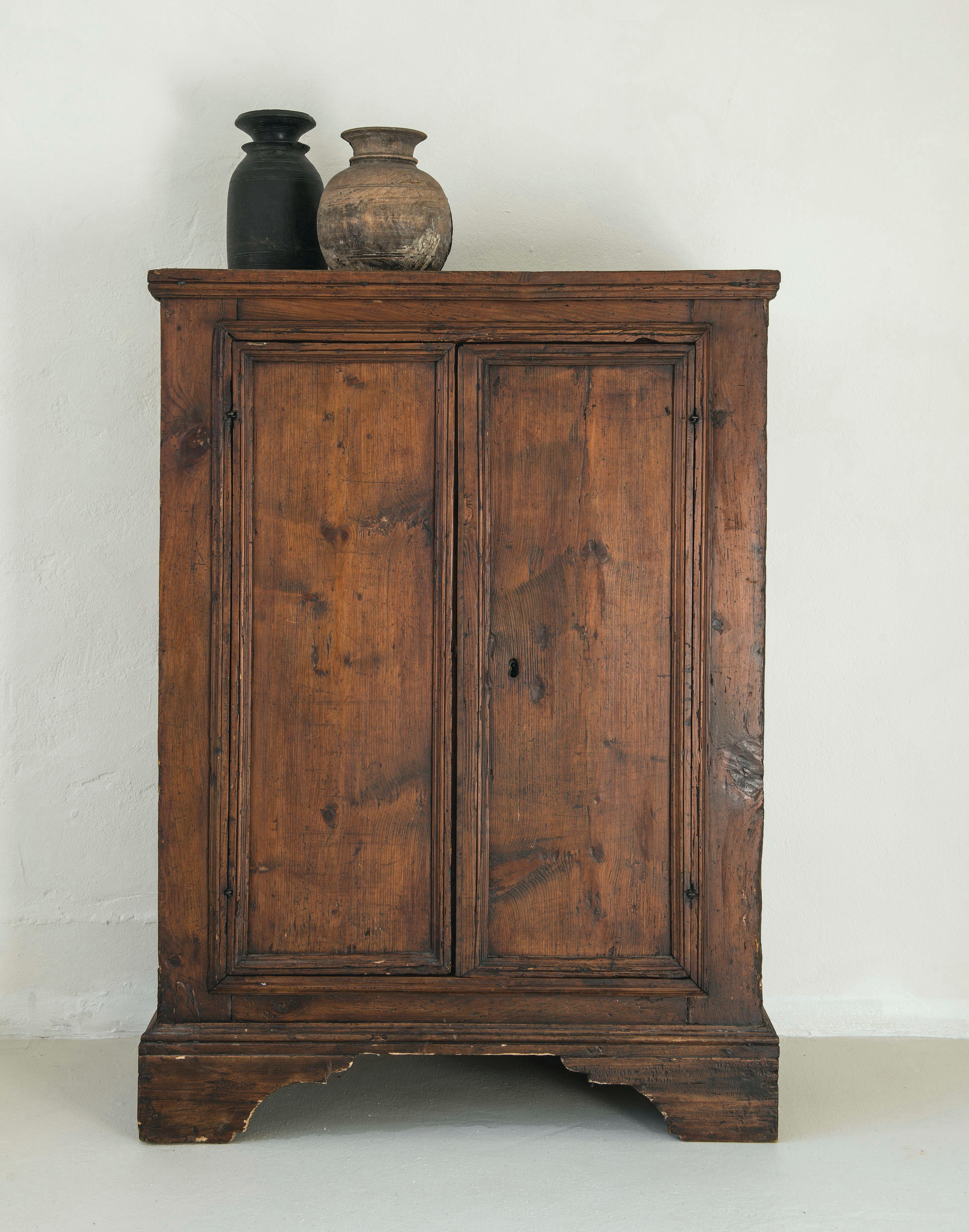 Chestnut Rare 17th- 18th Century Italian Cabinet with perfect patina 