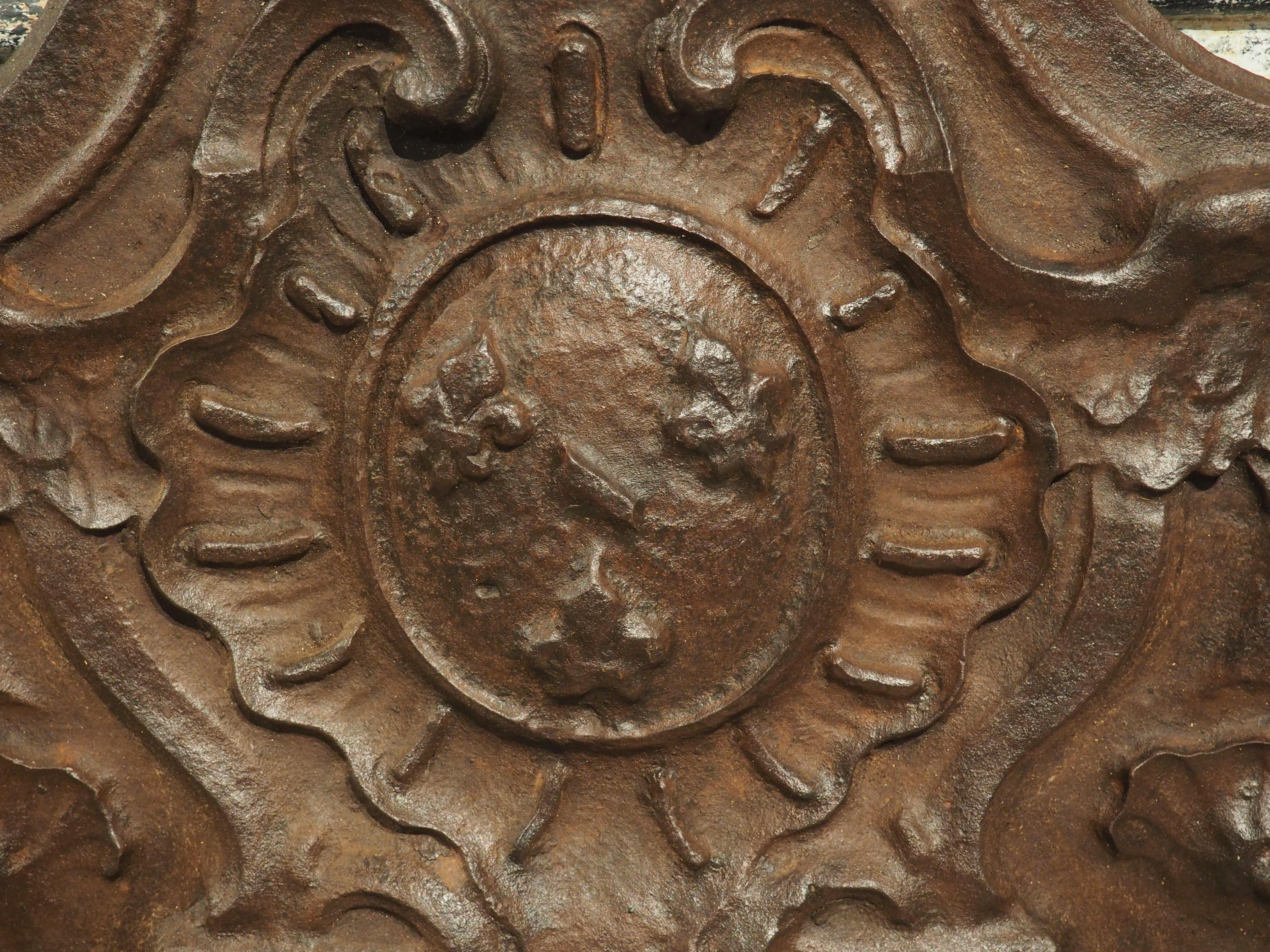 Seltener französischer Kaminschirm aus dem 17. Jahrhundert, Wappen von Henri Jules De Bourbon, Prinz von Cond im Angebot 1