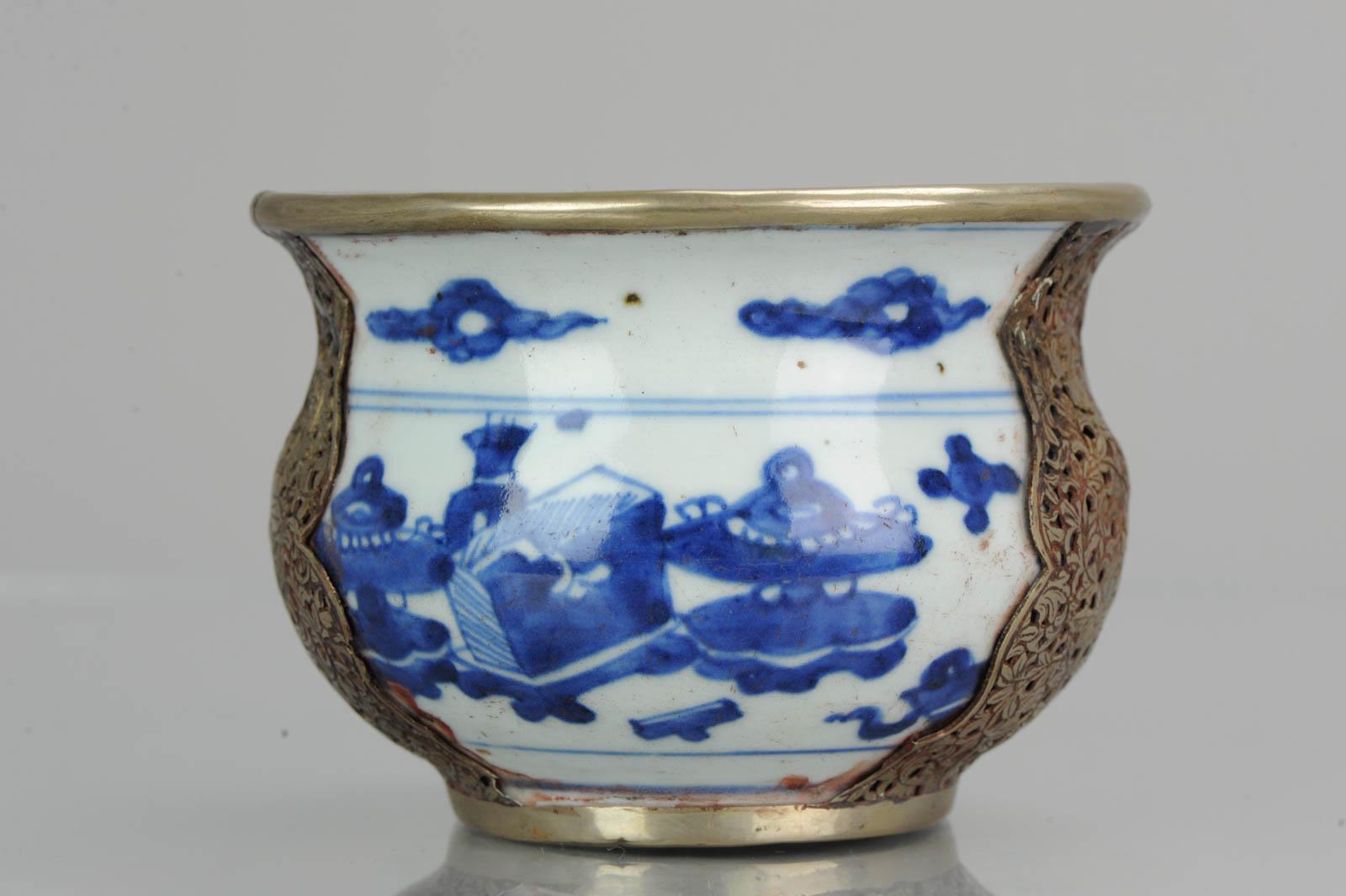  Rare 17th C Transitional Early Kangxi Chinese Porcelain China Bowl Objects For Sale 4