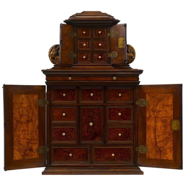 Rare 17th Century Baroque Cabinet, South Germany Probably Augsburg, Wunderkammer For Sale