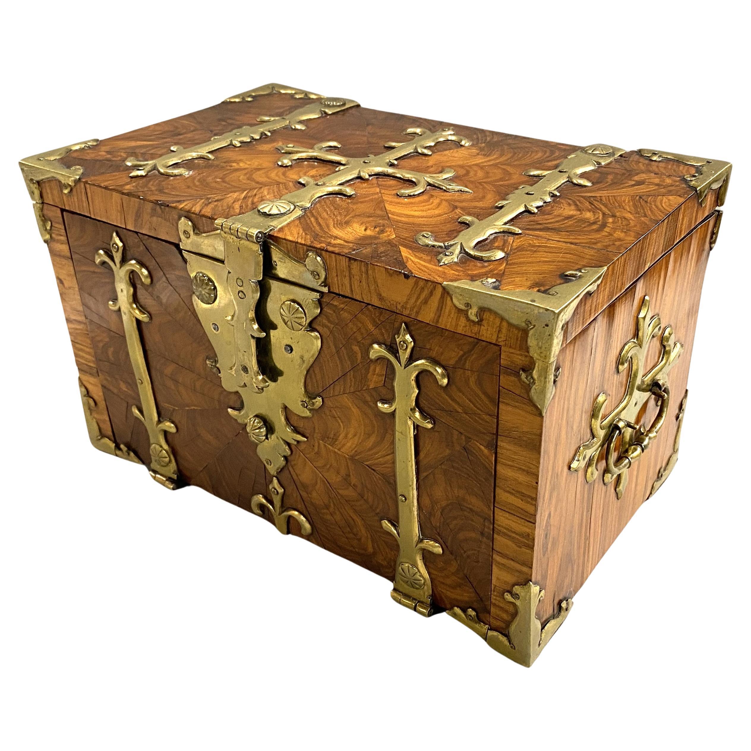 Rare 17th Century English Coffre Fort or Strong Box, circa 1690 For Sale