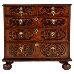 Rare 17th Century English Marquetry Chest of Drawers