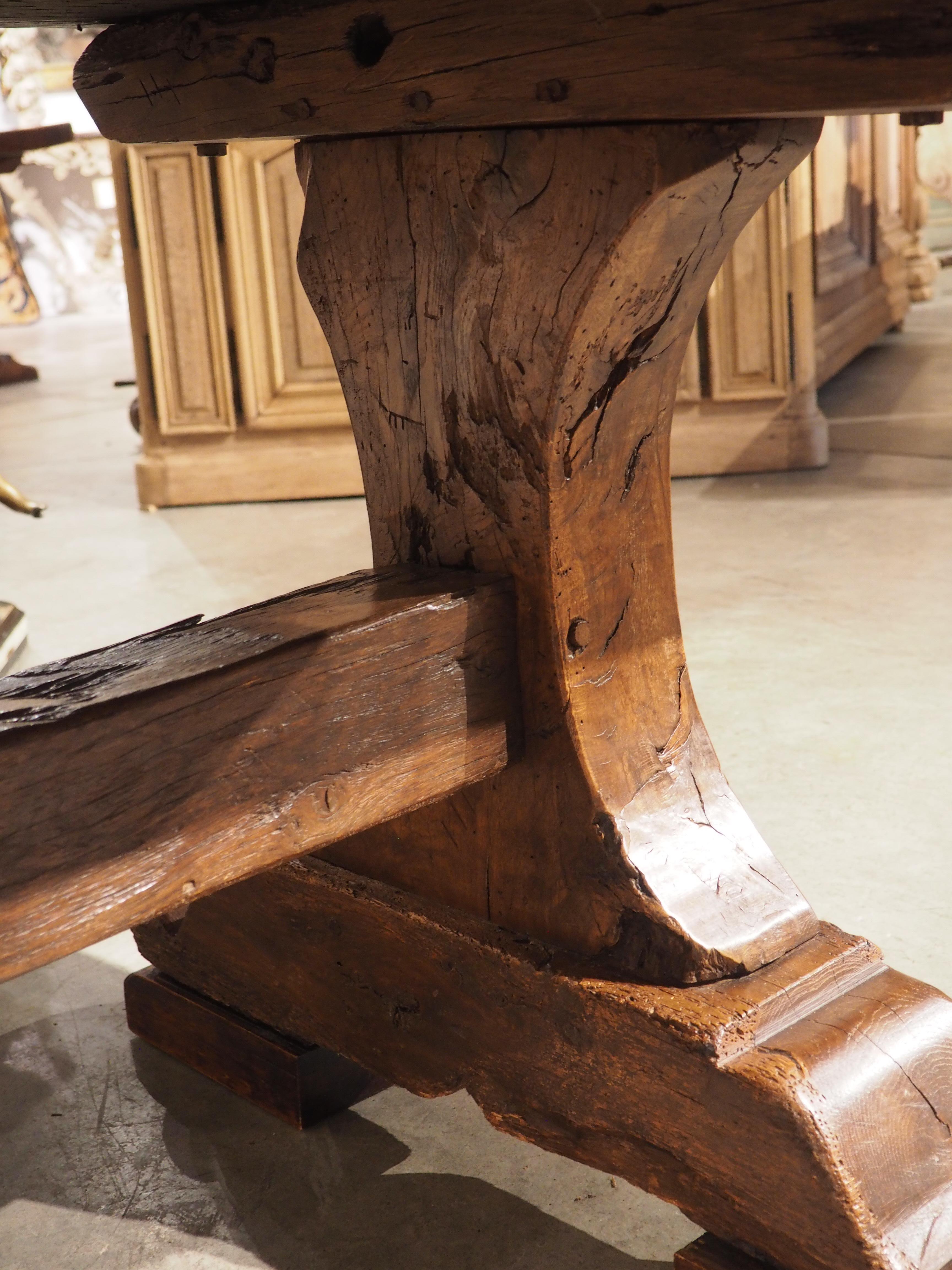 Rare 17th Century French Oak Refectory Table 7