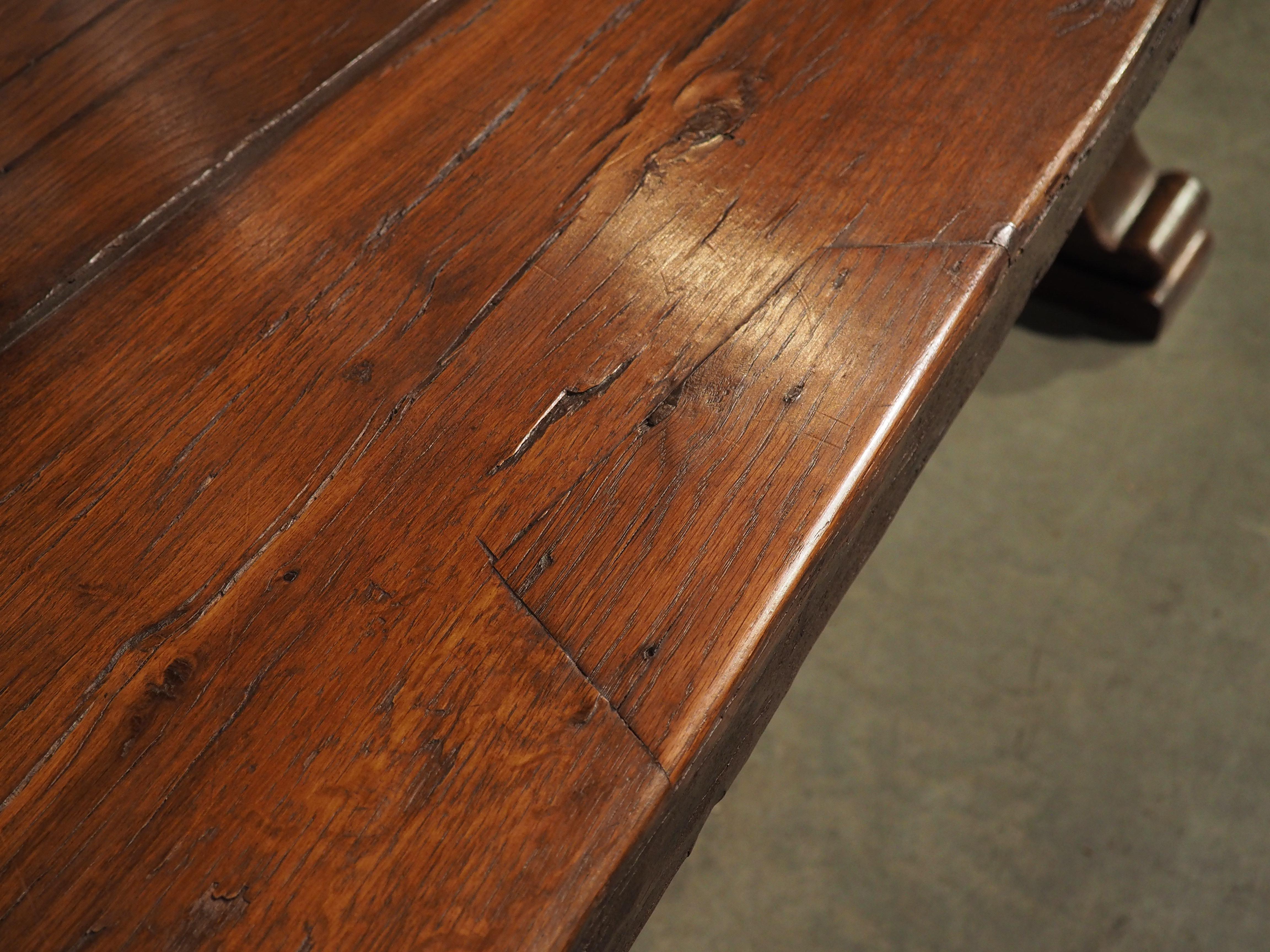 Rare 17th Century French Oak Refectory Table 9