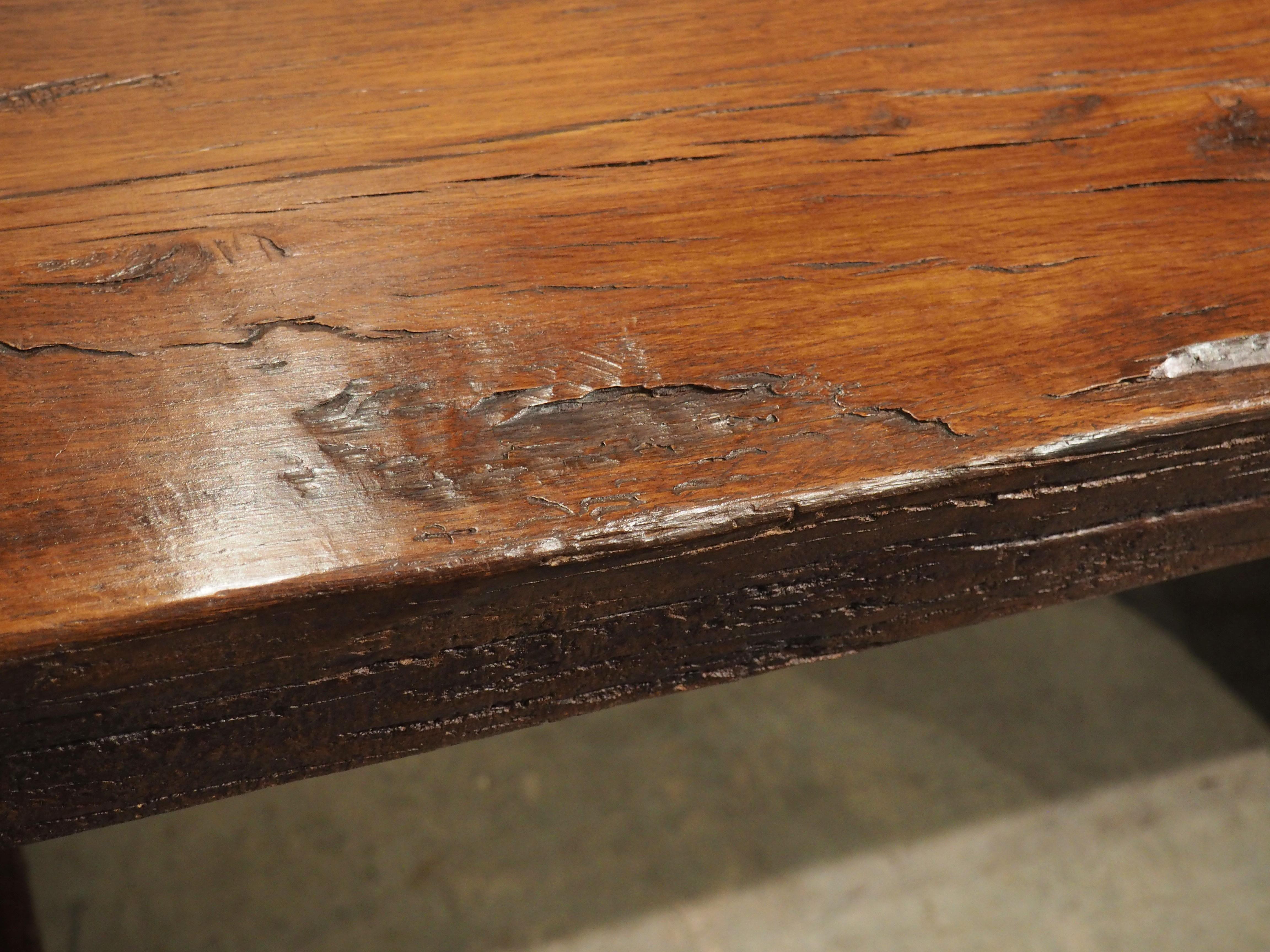 Rare 17th Century French Oak Refectory Table 10