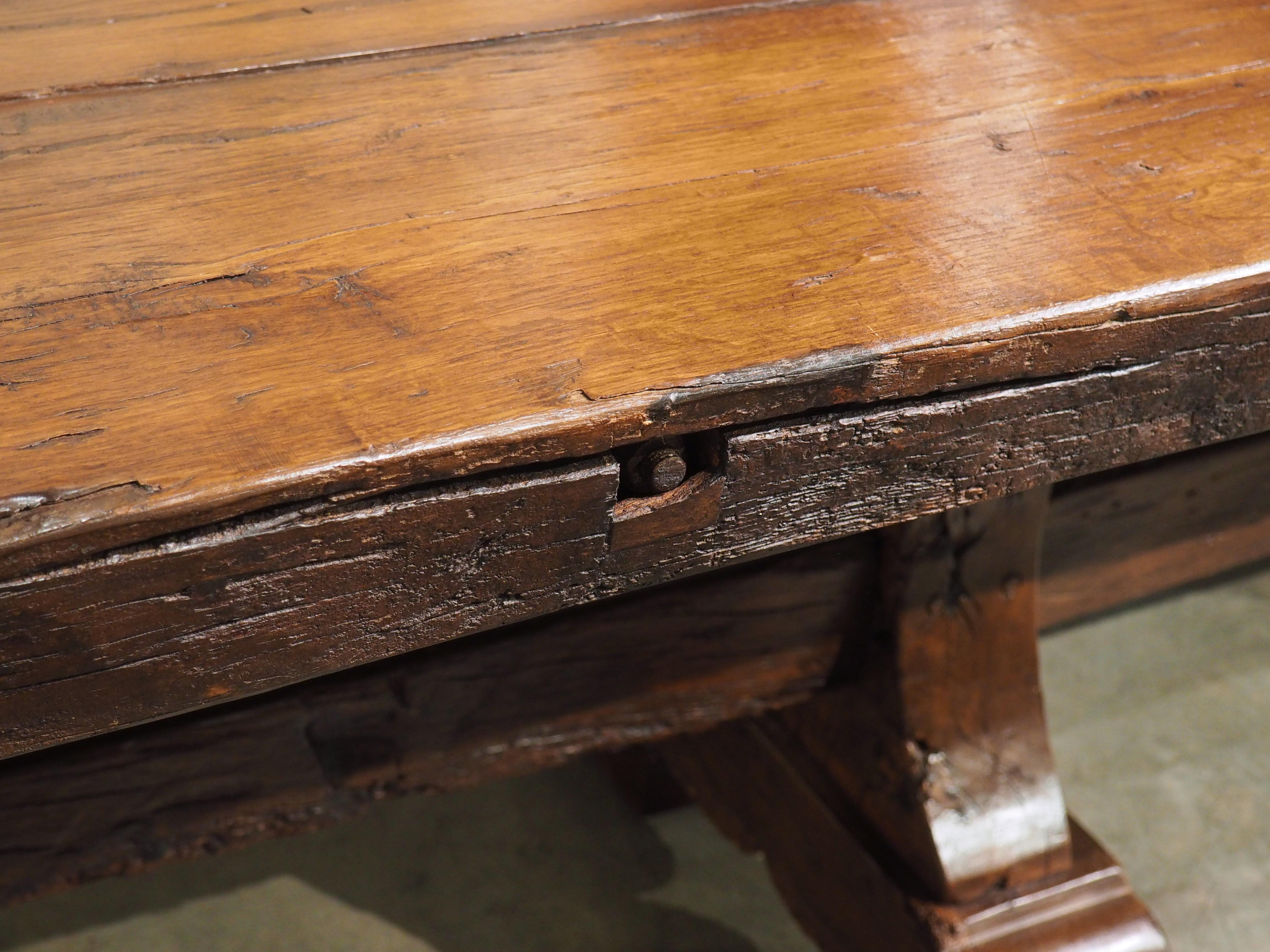 Rare 17th Century French Oak Refectory Table 11