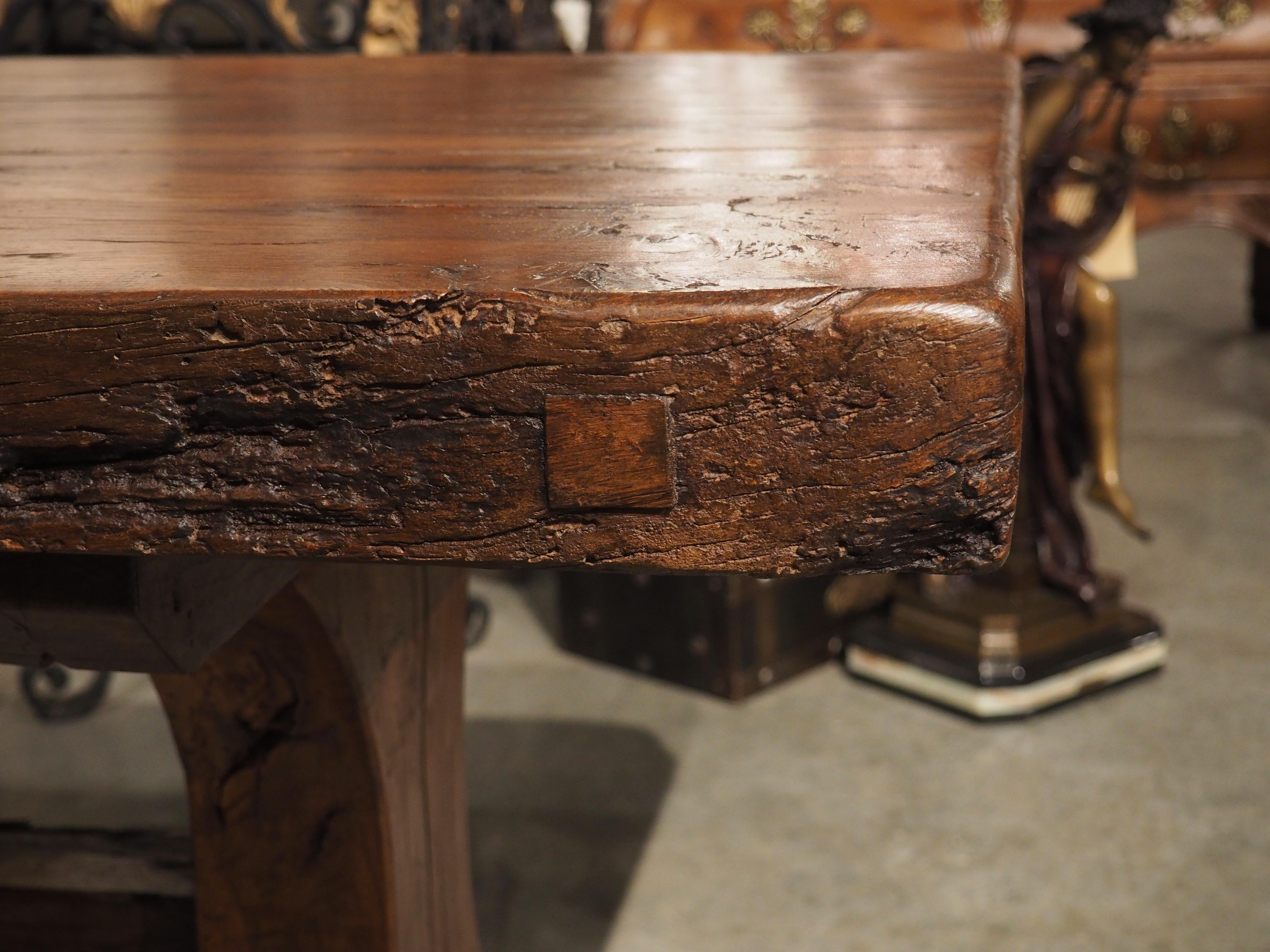 Rare 17th Century French Oak Refectory Table 14