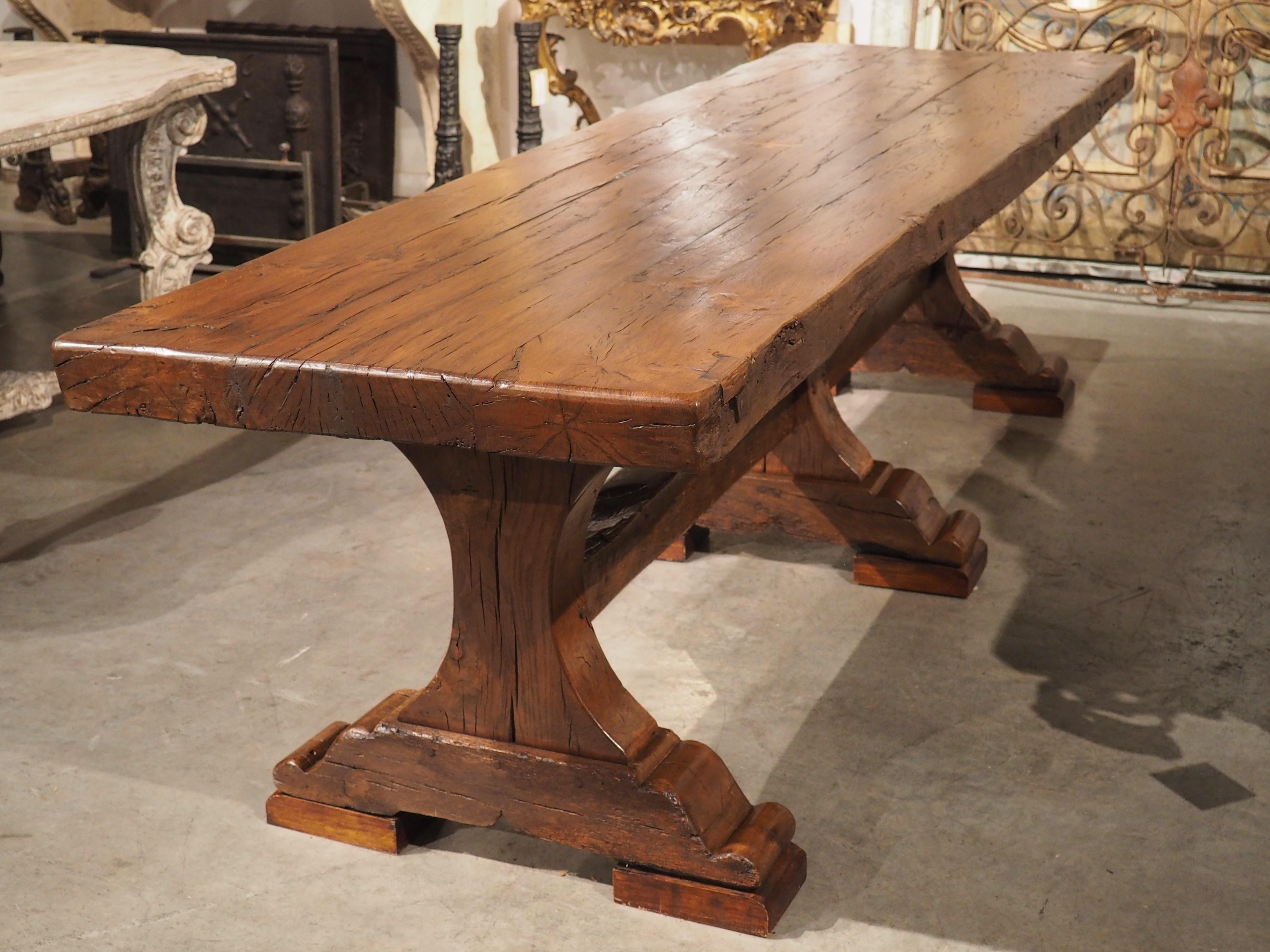 Rare 17th Century French Oak Refectory Table 1