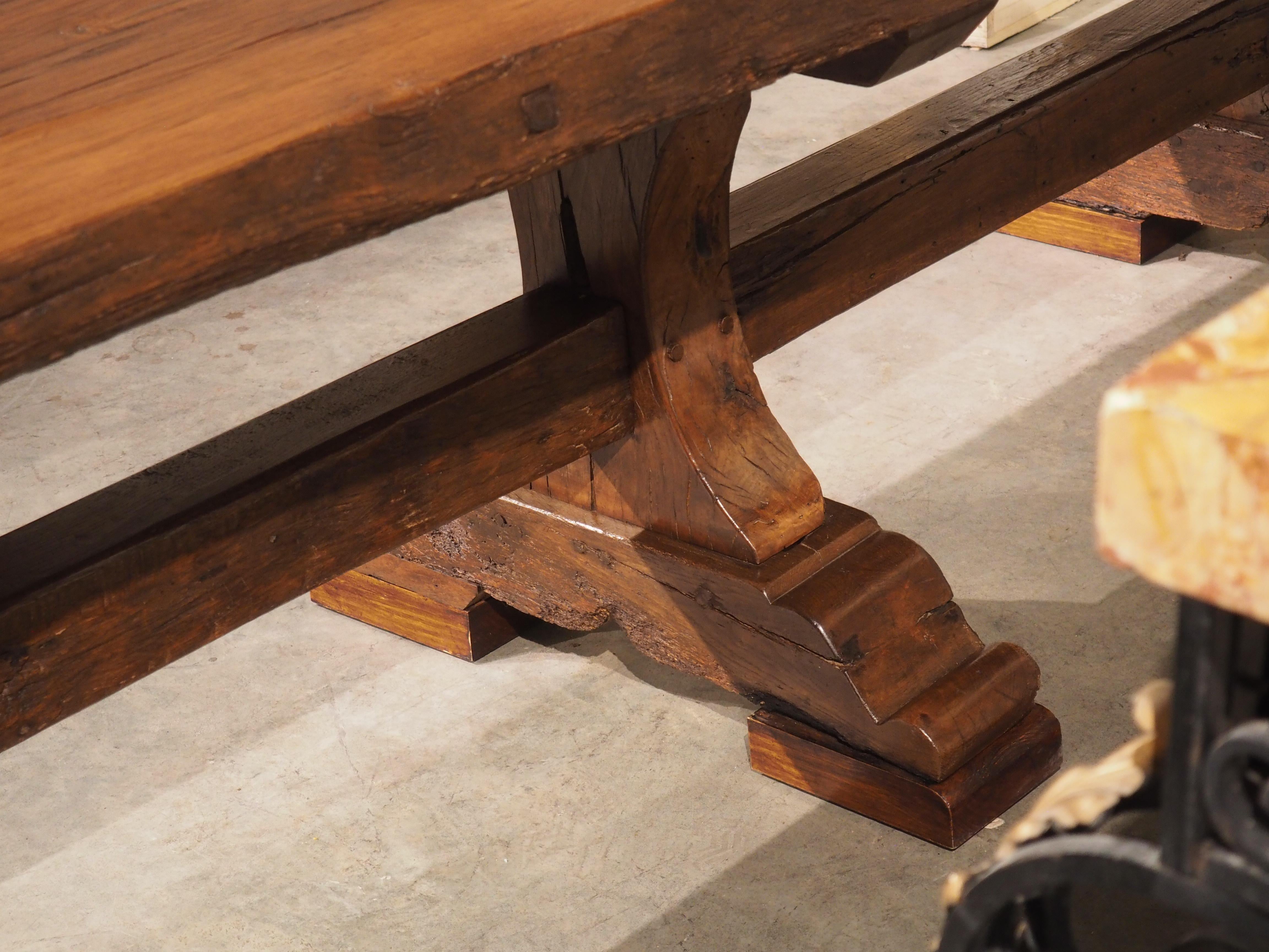Rare 17th Century French Oak Refectory Table 3