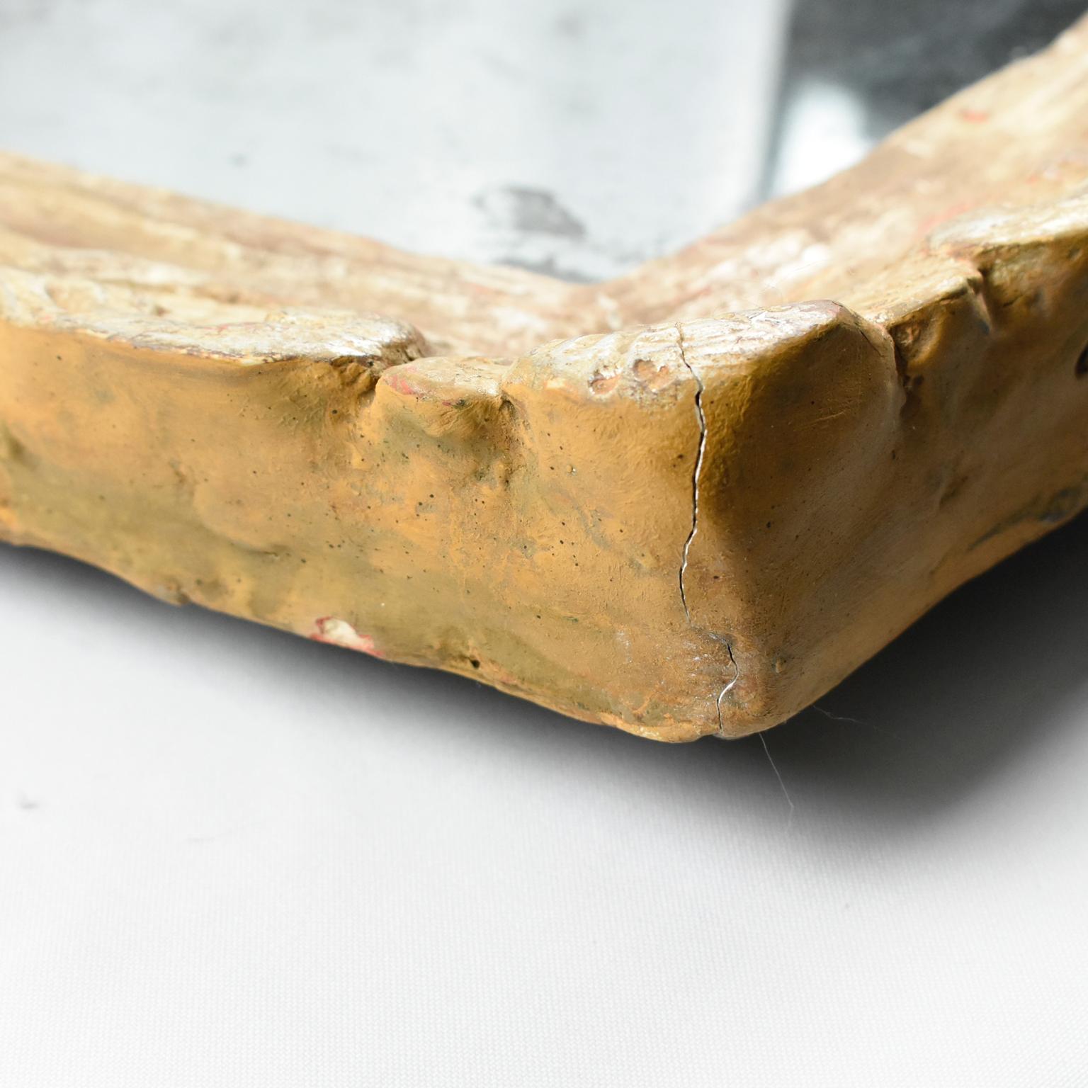 Raro espejo del siglo XVII de madera dorada y mercurio, hacia 1600 en venta 6