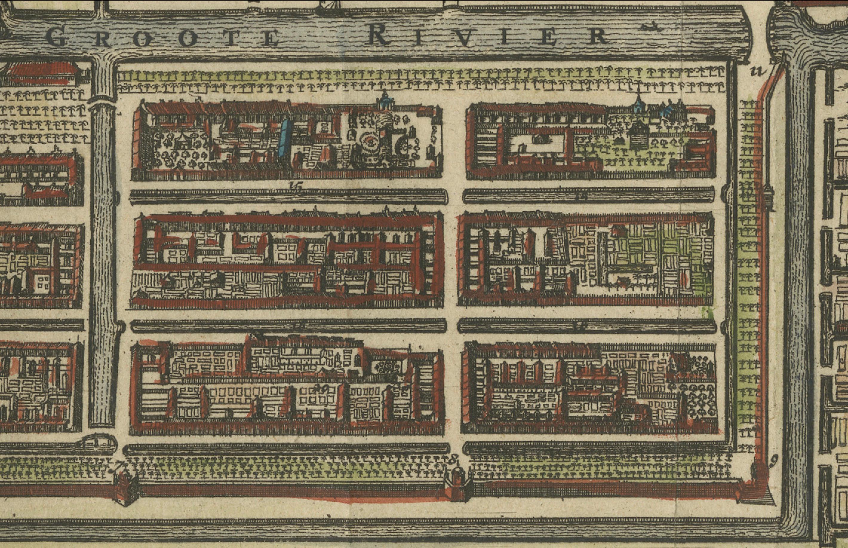 Rare 17th Century Map of Batavia and Castle on Java by Isaac de l'Obel For Sale 5