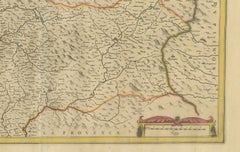 Rare 17th-Century Map of Dauphiné in Southeastern France by F. De Wit, ca.1688