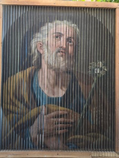 Rare 17th Century Optical Illusion Painting of the Holy Family