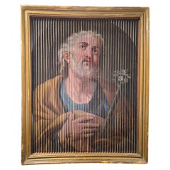 Rare 17th Century Optical Illusion Painting of the Holy Family