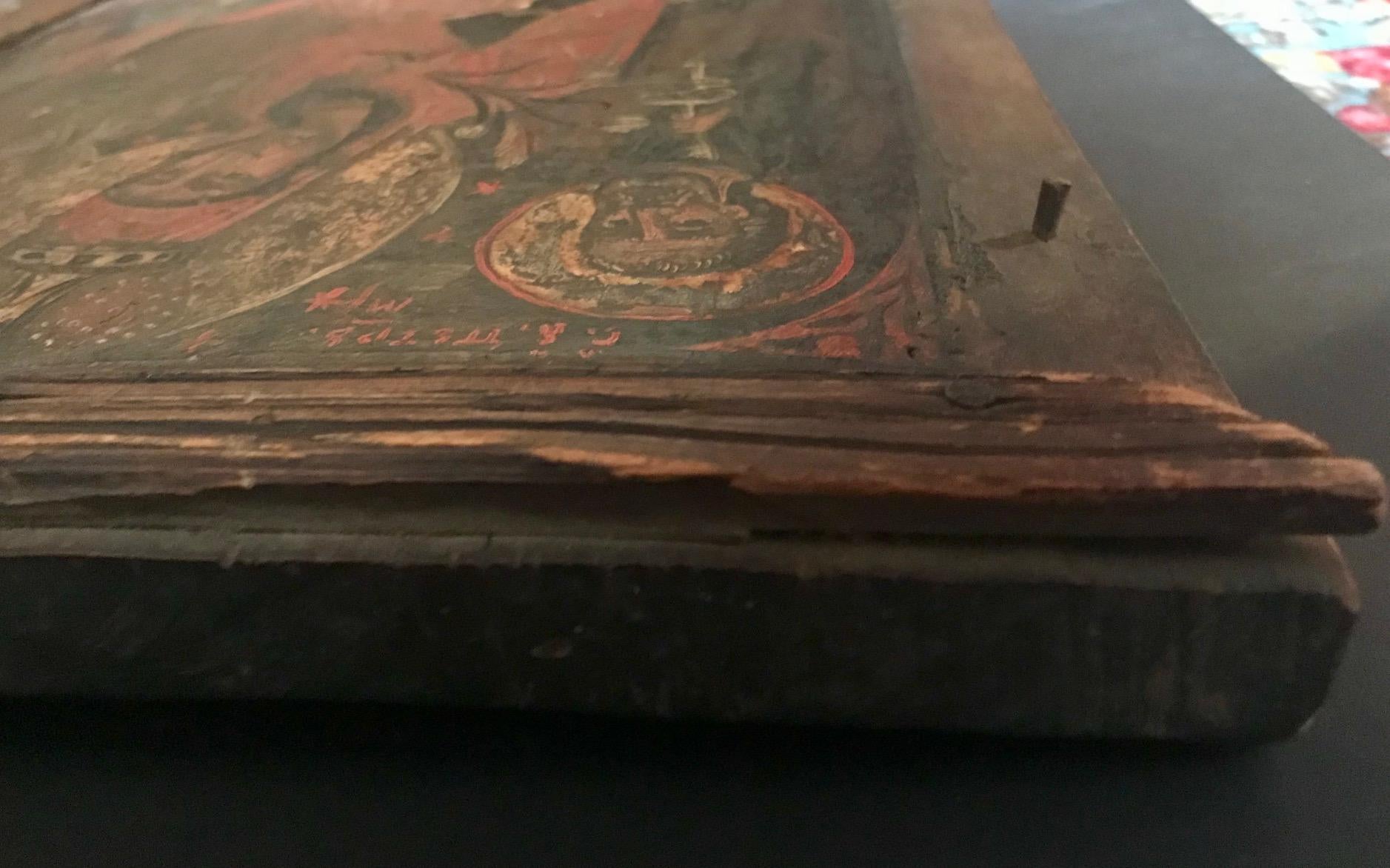 Seltene russisch-orthodoxe Ikone aus dem 17 1