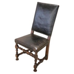 Rare 17th Century Solid Walnut Single Chair