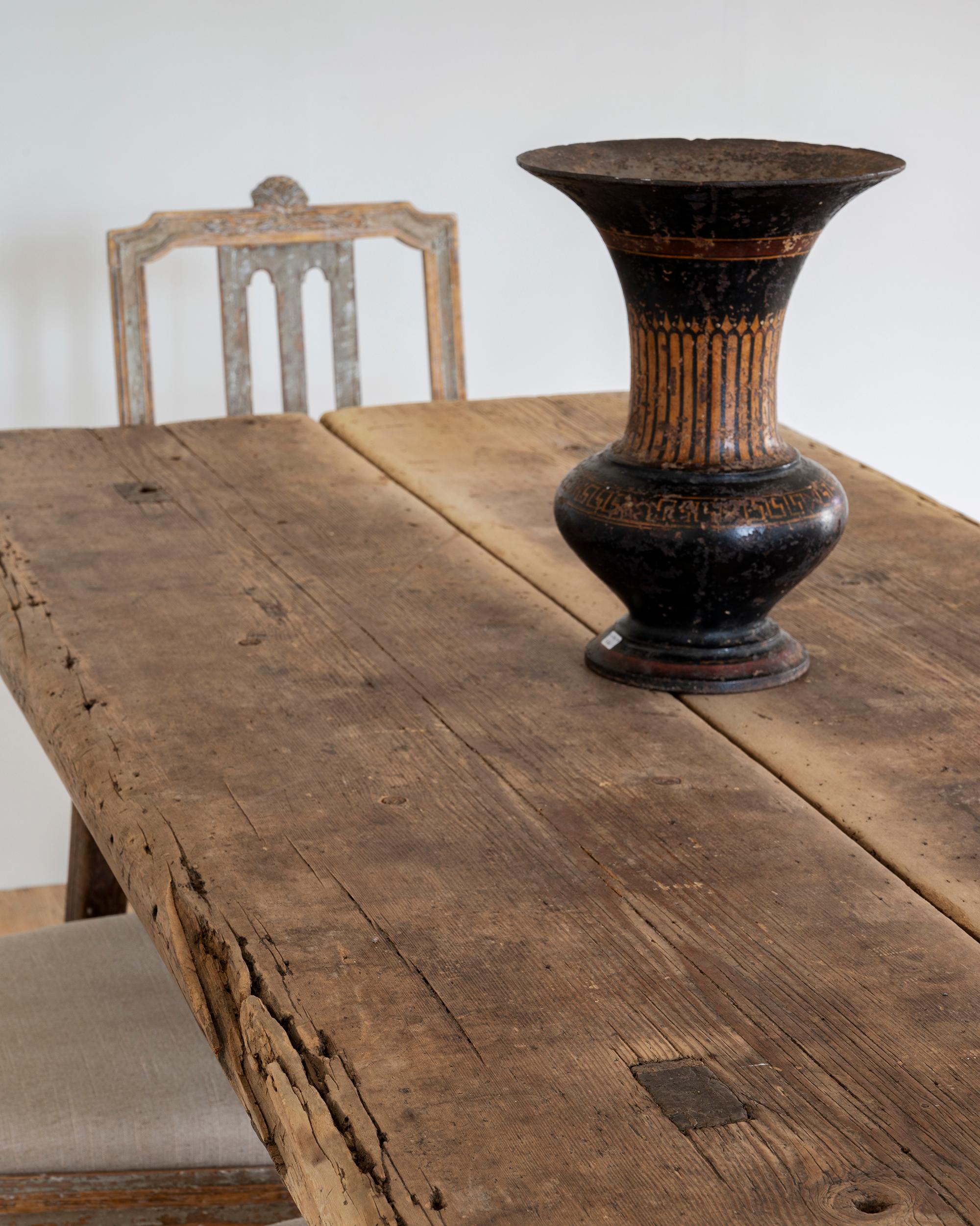 17th Century Rare 17th century Swedish Vernacular Farmhouse Dining Table